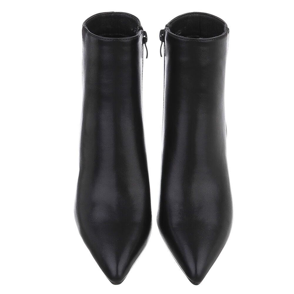 Ital-Design Modische Ankle Boots mit spitzem Fuß und Absatz Stiefelette (89852624) Pfennig-/Stilettoabsatz Stiefeletten in Schwarz – Bild 4 von 5