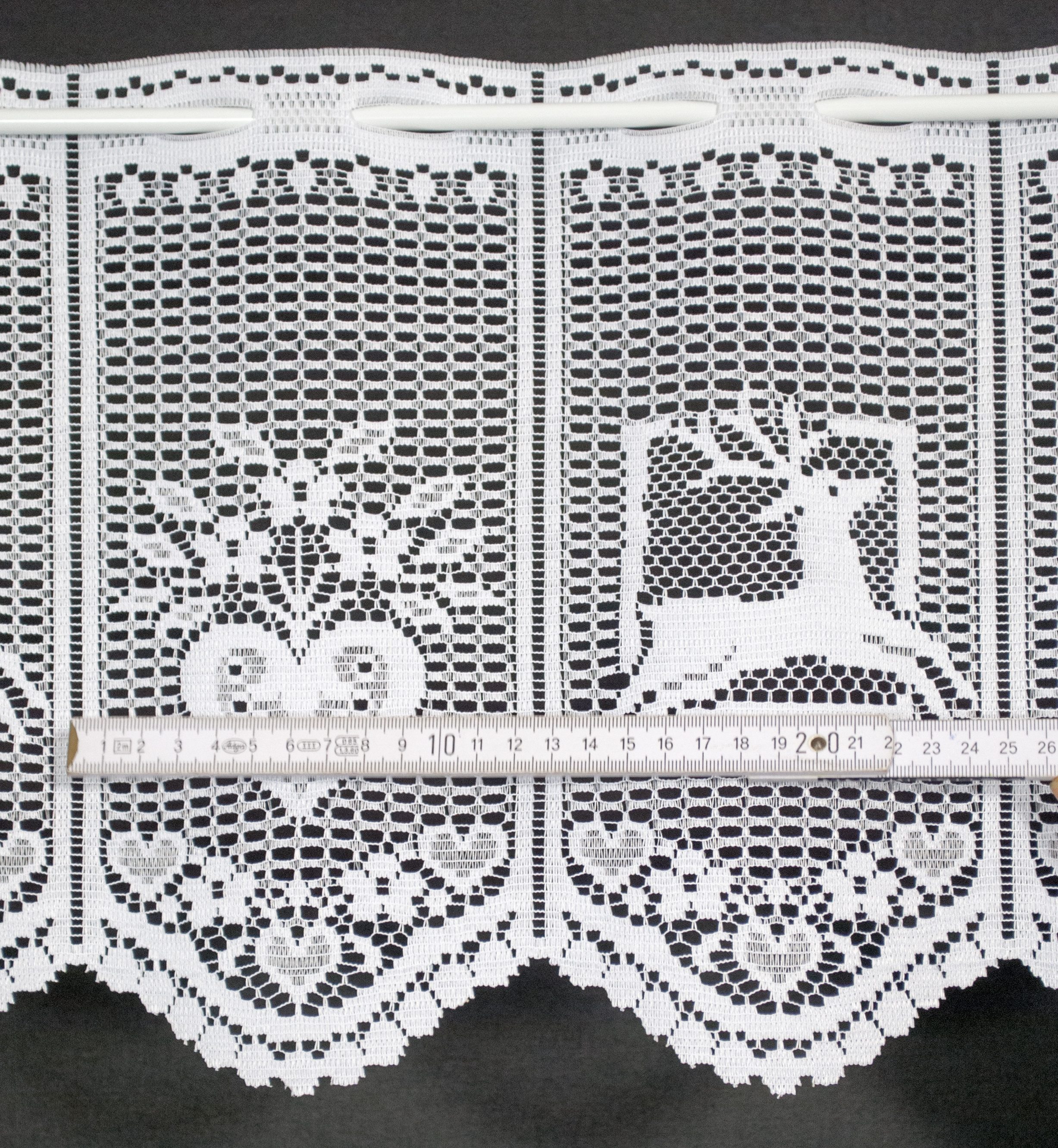 Gardinen Kranzusch Scheibengardine mit Hirsch und günstig online kaufen