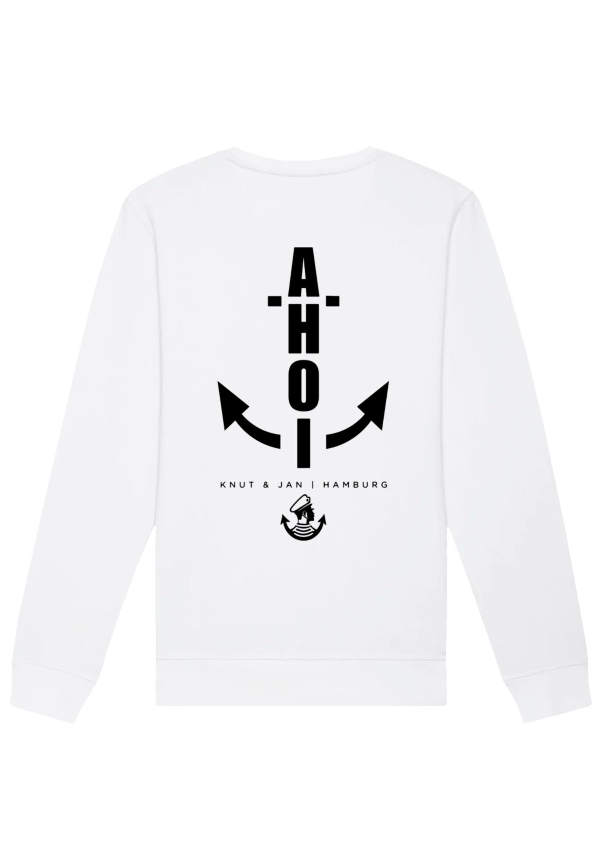 F4NT4STIC Sweatshirt Ahoi Anker Knut & Jan Hamburg Print weiß | Sweatshirts