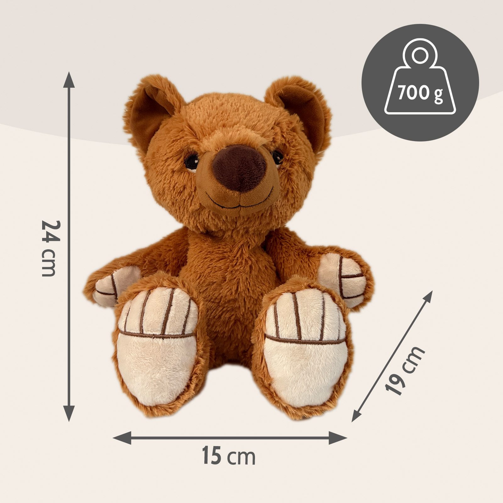 Habibi Plush Wärmekissen Habibi Plush Wärmetier Stofftier 2048 Bär braun