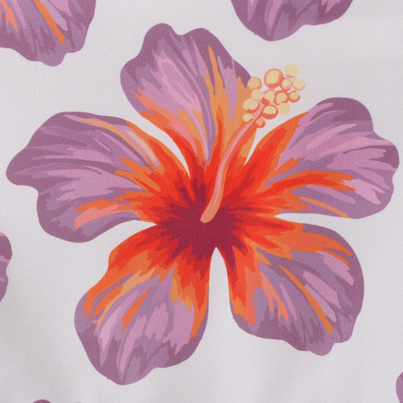 BOLTZE Tischläufer Tischläufer Hibiscus Polyester Beige Violett Floral Tischdekoration (1-tlg)