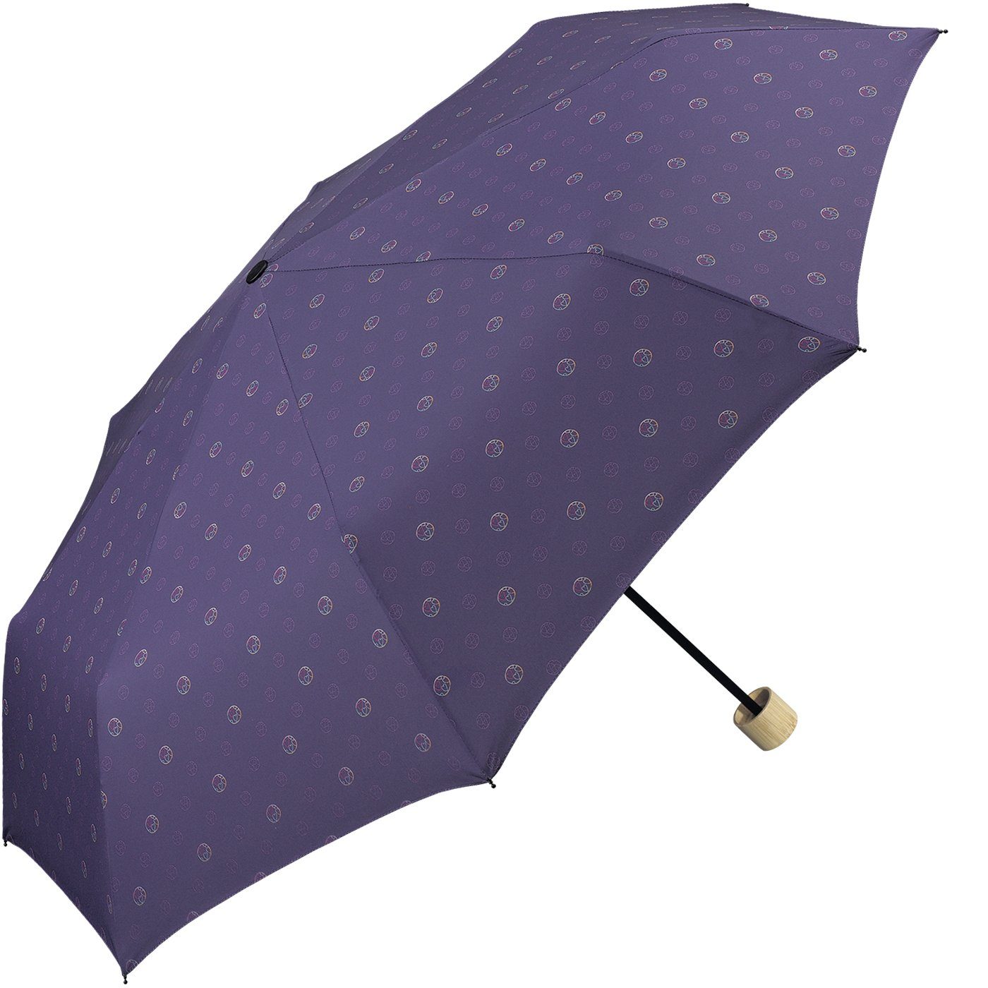 Super-Mini-Schirm die World Allover, HAPPY Umwelt etwas RAIN geschützt Earth nachhaltiger für gut tun Taschenregenschirm