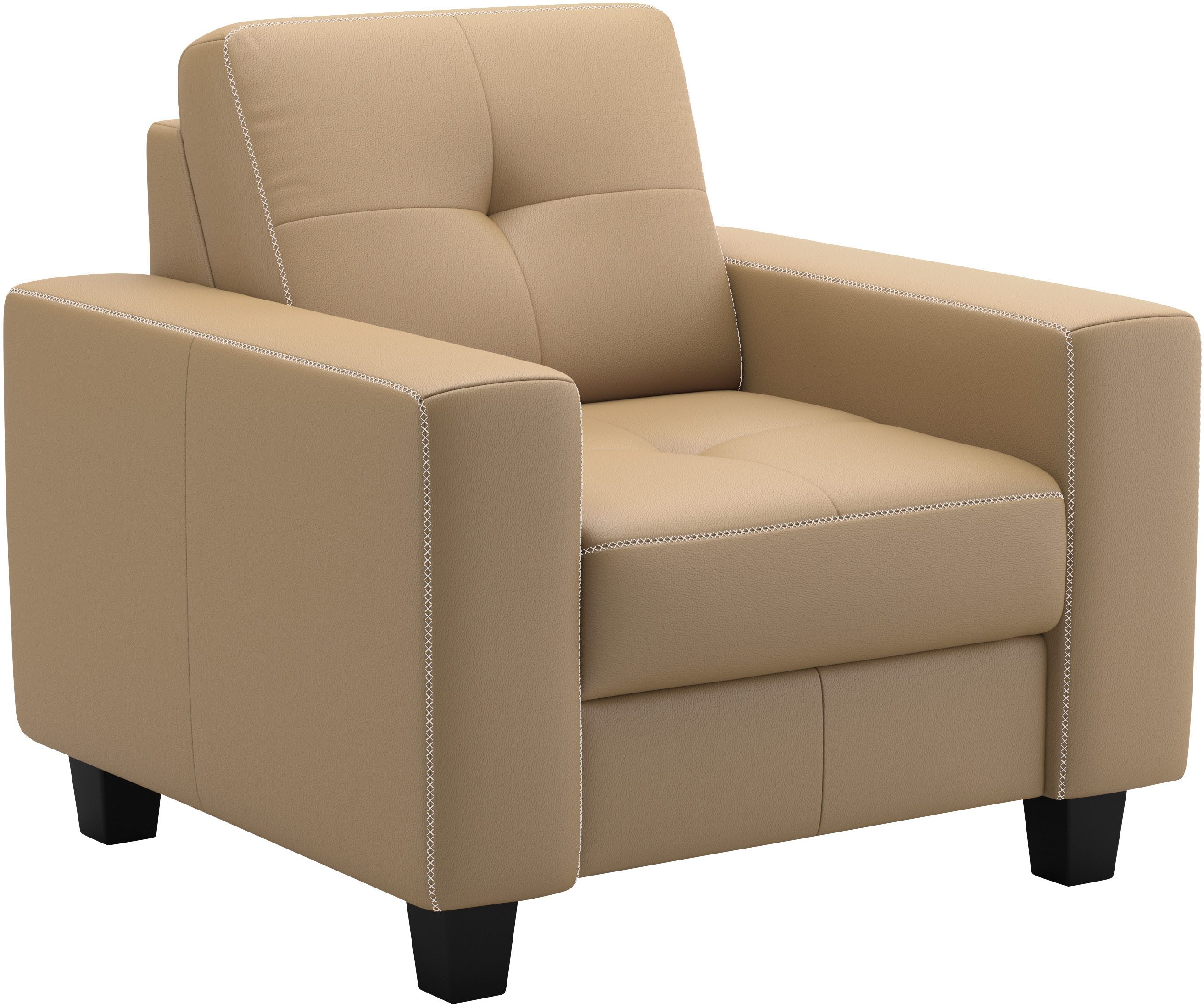 OTTO home Sessel Varese, Kreuznaht in beige