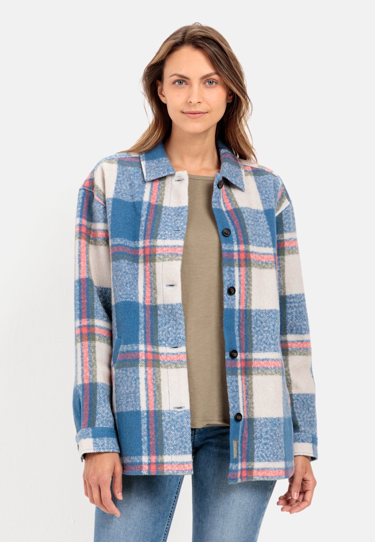 Hemdjacke mit gebürsteter Wolle