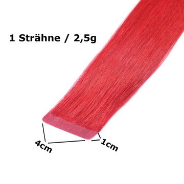 hair2heart Echthaar-Extension Tape Extensions gewellt #2/0 Schwarz 40cm