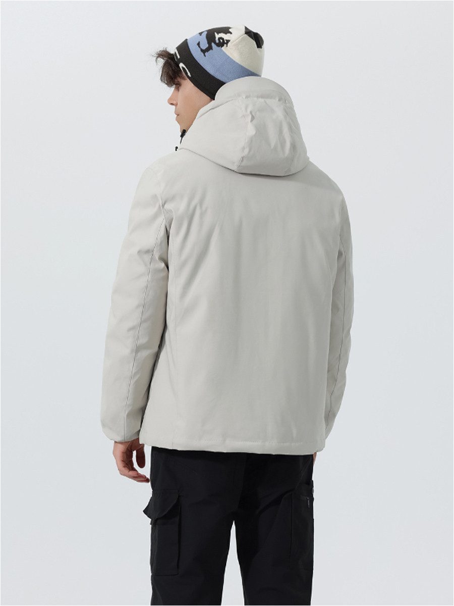 YOUTHUP Winterjacke Herren doppelseitige Übergangsjacke winddichte Steppjacke