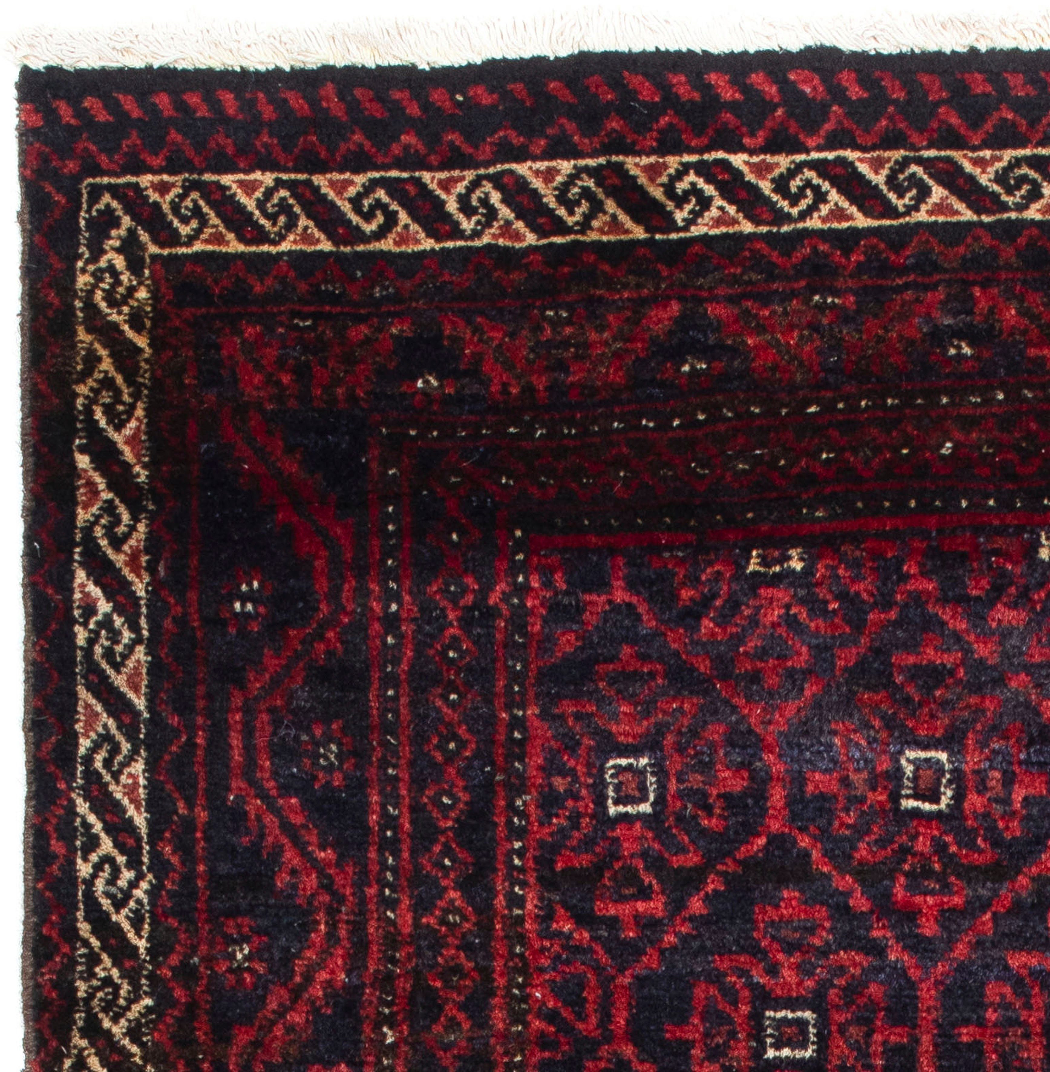 Orientteppich Belutsch Handgeknüpft, Zertifikat x morgenland, 8 dunkelrot, 92 cm Einzelstück 177 mm, Höhe: mit rechteckig, Wohnzimmer, - -