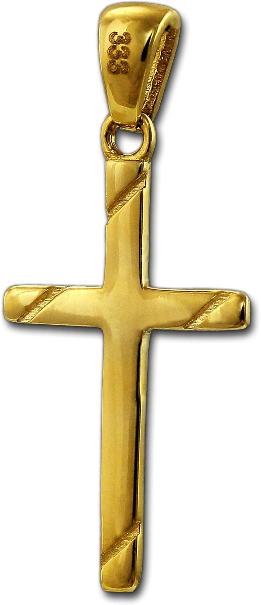 Kettenanhänger GoldDream Ketten Anhänger Kreuz 8K