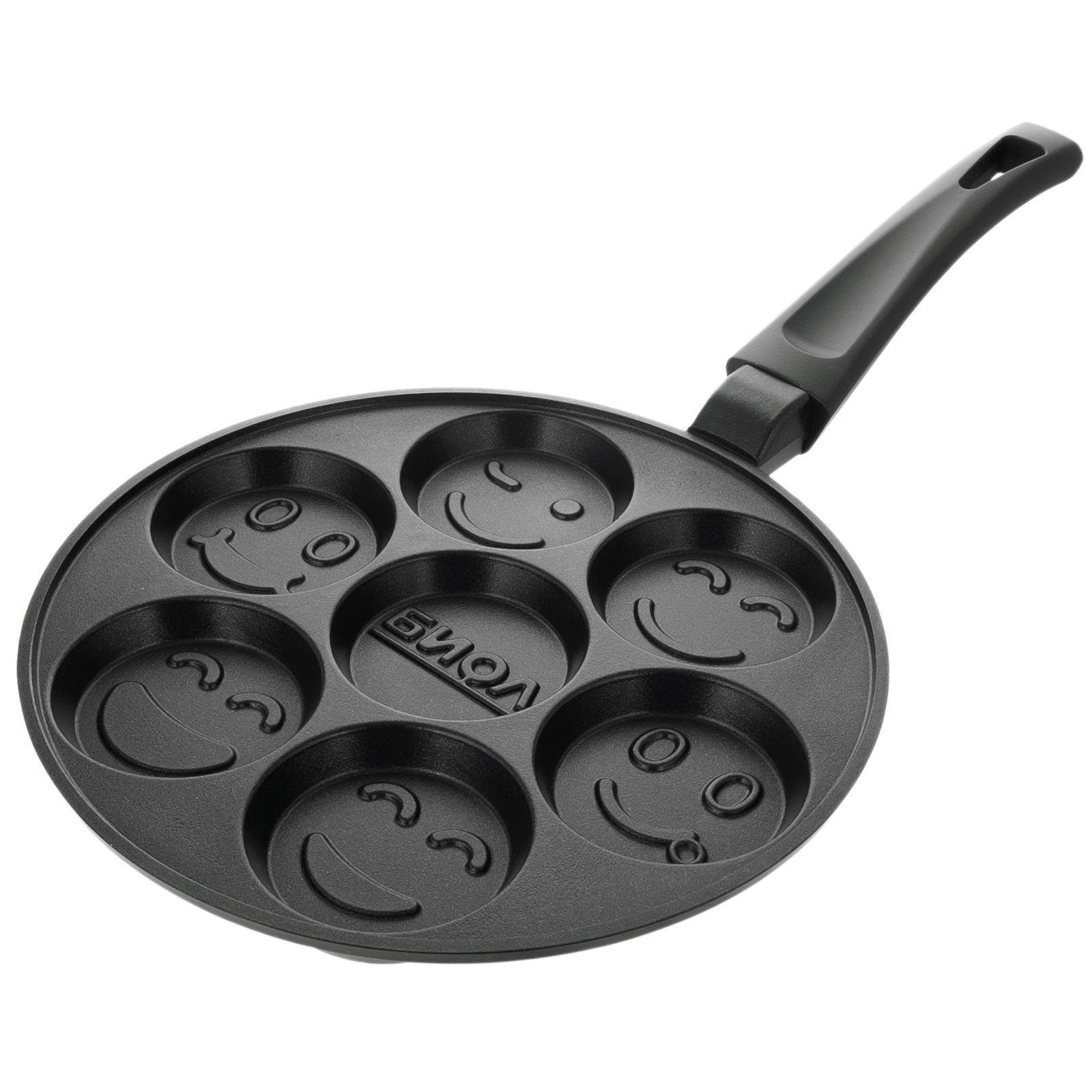 BIOL Crêpepfanne Pancake Bratpfanne nicht (Spar-Set), Smile induktionsfähig Antihaft, Pfannkuchen 24cm Aluminium