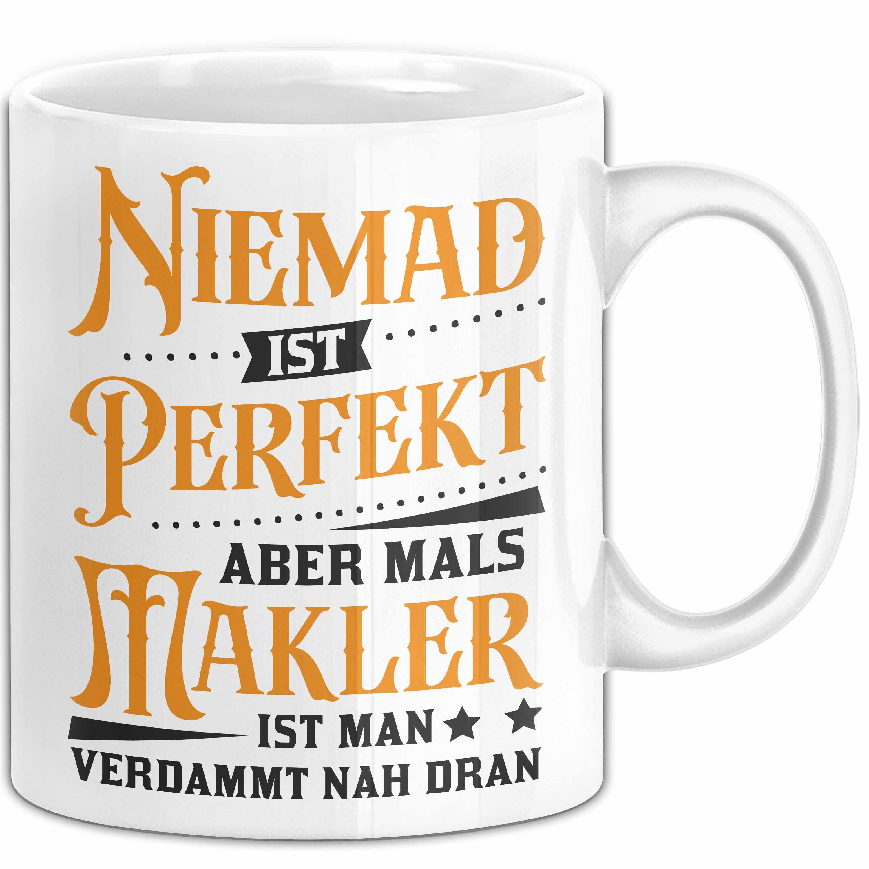 Tasse Makler Tasse Geschenk Immobilien-Makler Niemand Ist Perfekt Aber Als M