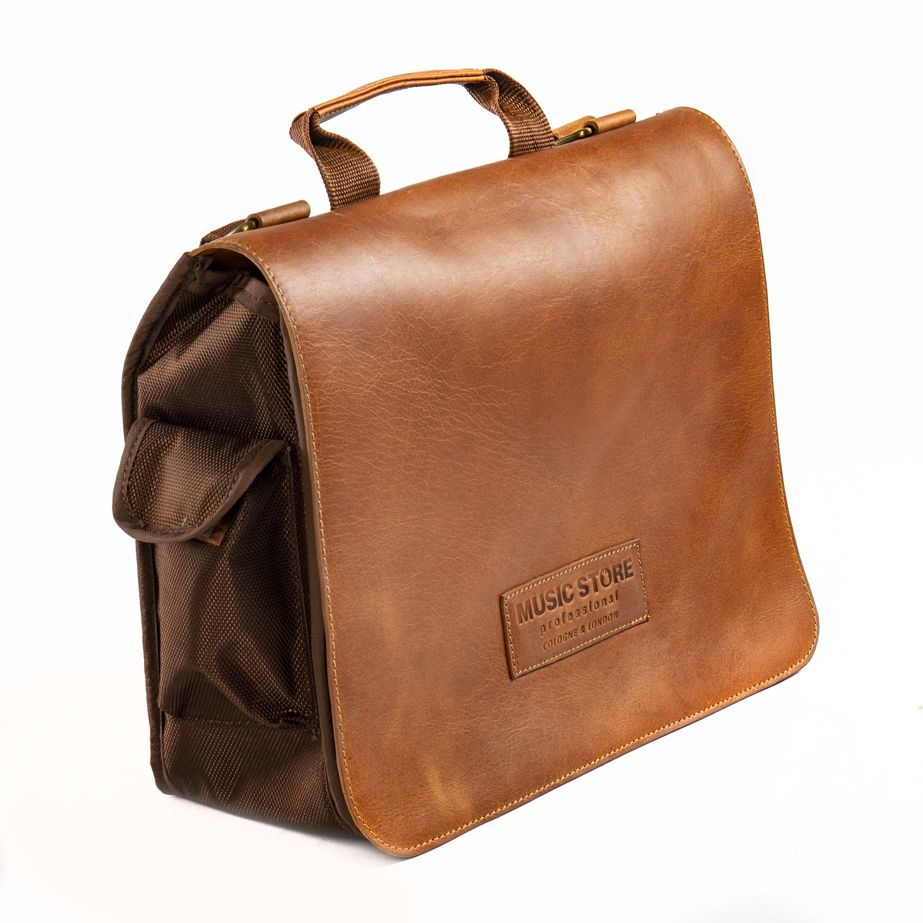 MUSIC STORE Laptoptasche (Tasche Notebook Bag natural aus Nylon/Leder Laptoptasche mit Fach bis 15 Zoll abnehmbarer gepolsterter Gurt Klettverschluss, Bags & Taschen, Taschen), Tasche, Notebook Bag, Laptoptasche bis 15 Zoll