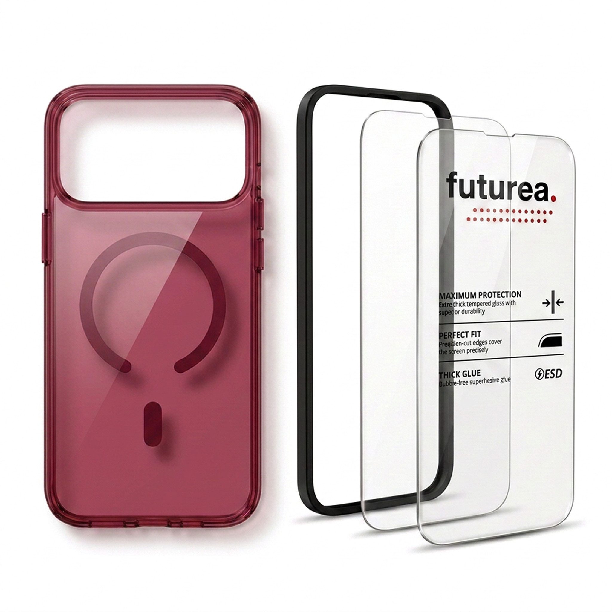 Futurea Handyhülle Hardcase Transparent MagSafe 3in1 Panzerglas iPhone 18 Pro & Pro Max 6,3" - 6,9", Premium Schutzset mit Schutzfolie 9H Härtegrad für das Apple iPhone