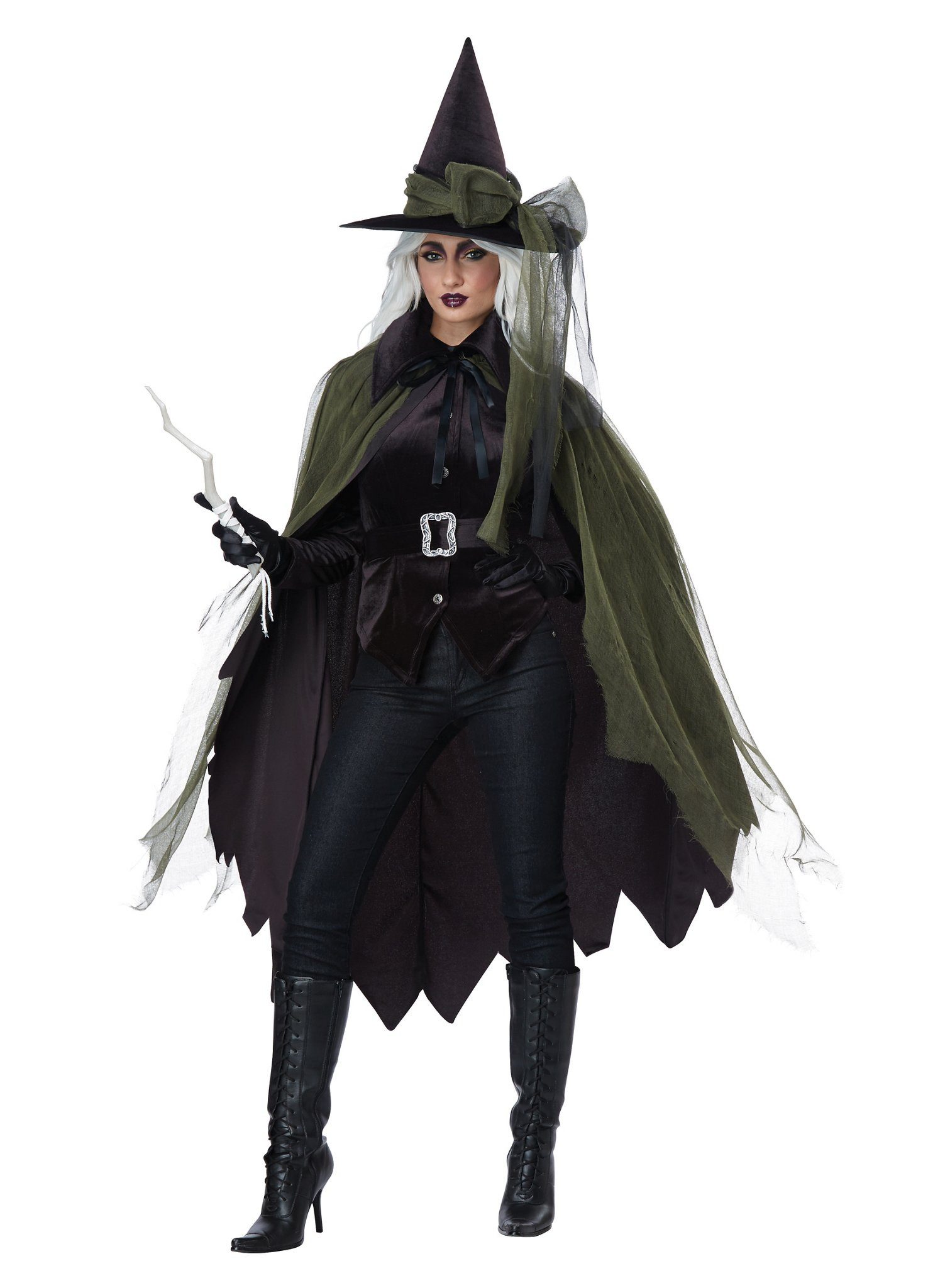 Metamorph Hexen-Kostüm Gothic Witch Hexe - Horror Halloween Kostüm Damen, Wicked: Hexenkleid von hoher Qualität