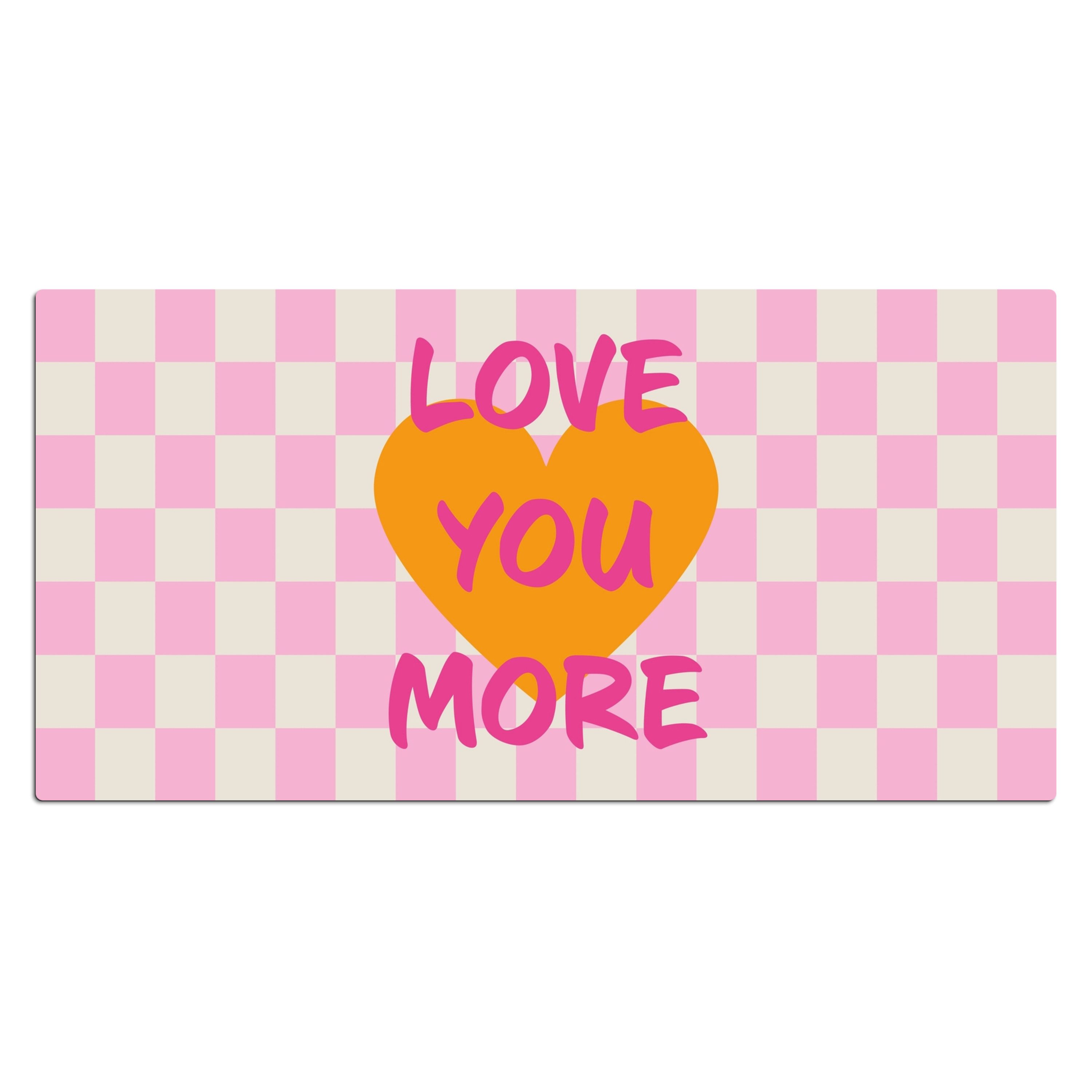 MuchoWow Gaming Mauspad Valentinstag - Liebe - Rosa - Orange (1-St), Gaming Mauspad XXL, Schreibtischunterlage, Desk Mat Groß, 80x40 cm