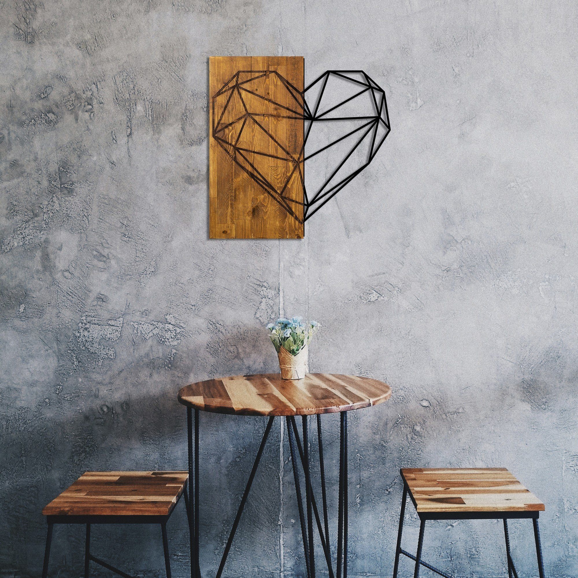 Wallity Wanddekoobjekt 50% WOOD (Thickness: 3 cm) / 50% METAL, 58 x 58 cm L1338