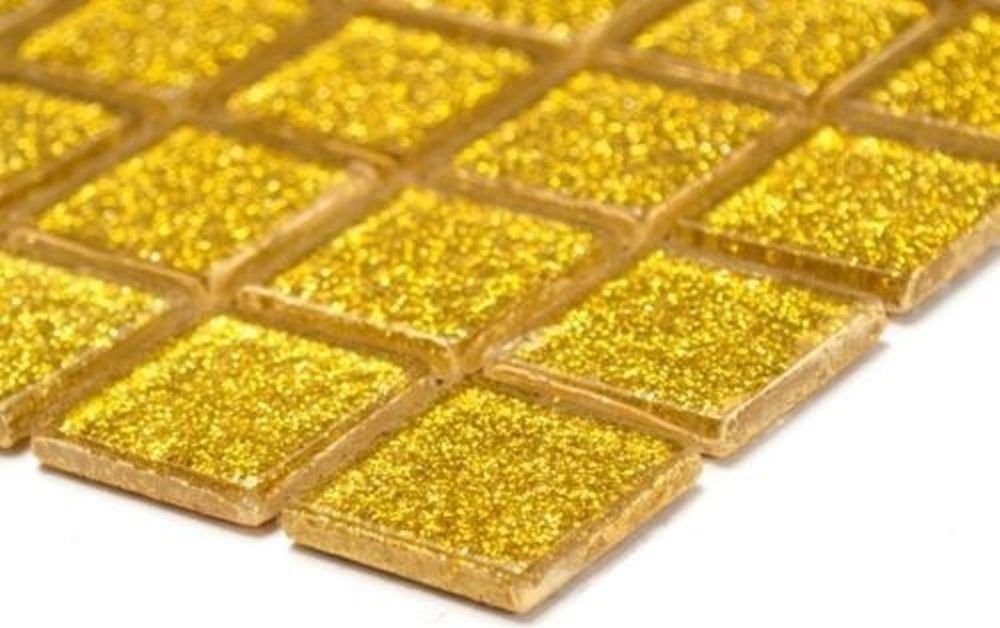 Mosani gold gehämmert Fliesenspiegel Mosaikfliese Glasmosaik Mosaikfliesen