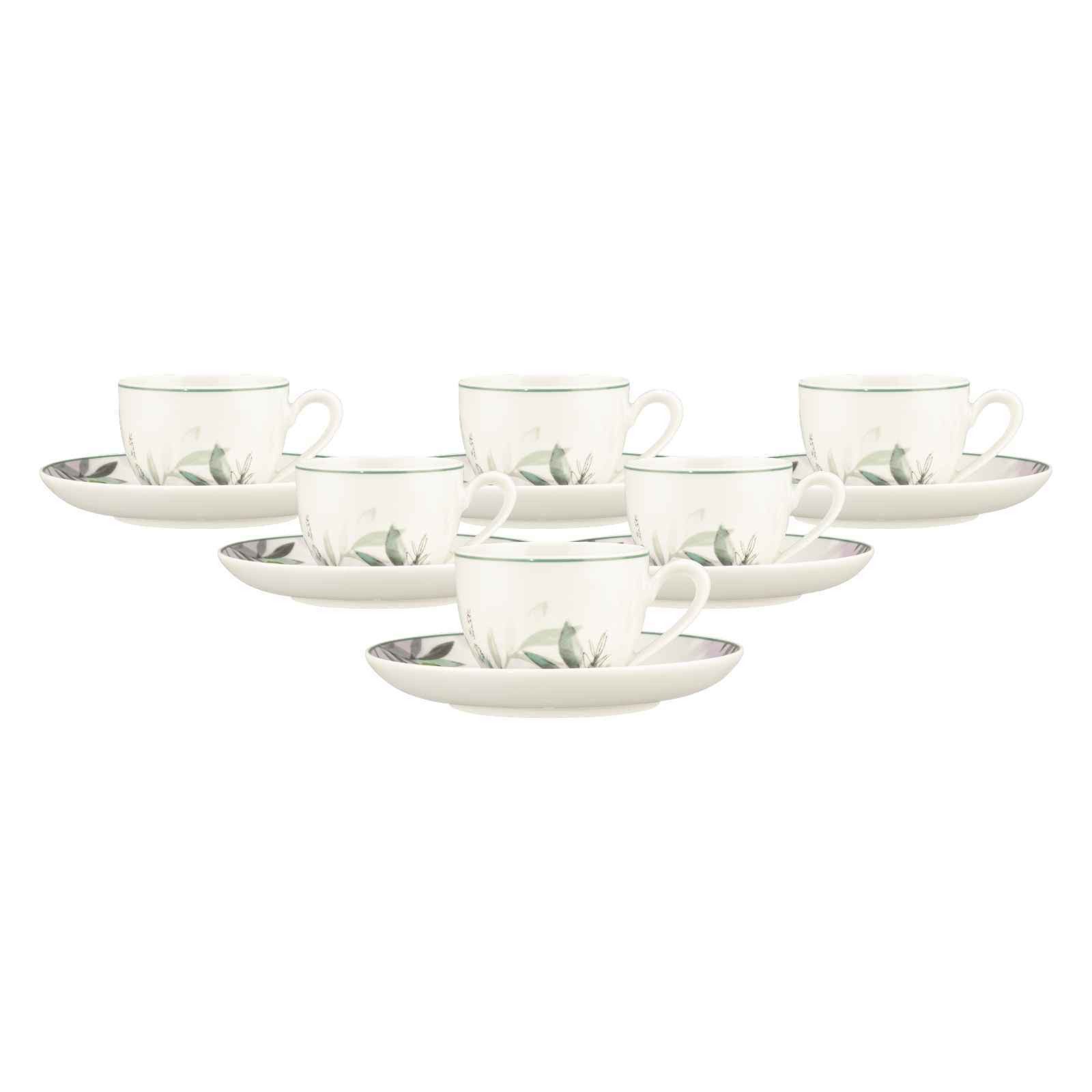 Seltmann Weiden Espressotasse Savona Provence Espressotassen mit Untertassen, 6-tlg., Porzellan