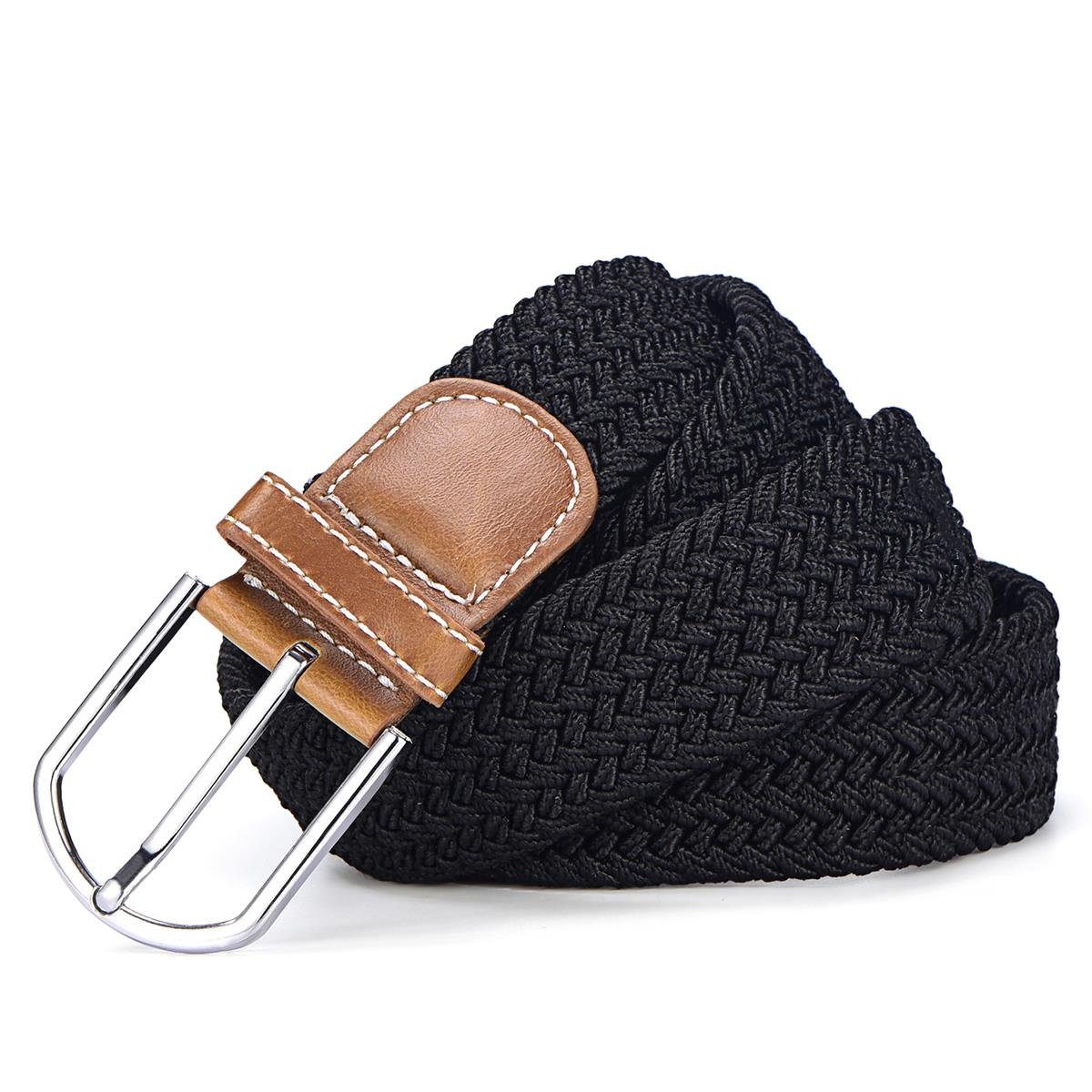 DonDon Stretchgürtel Stretchgürtel geflochten und elastisch (Packung, 1-St) geflochtener Stretchgürtel, für Damen und Herren, bis 120 cm