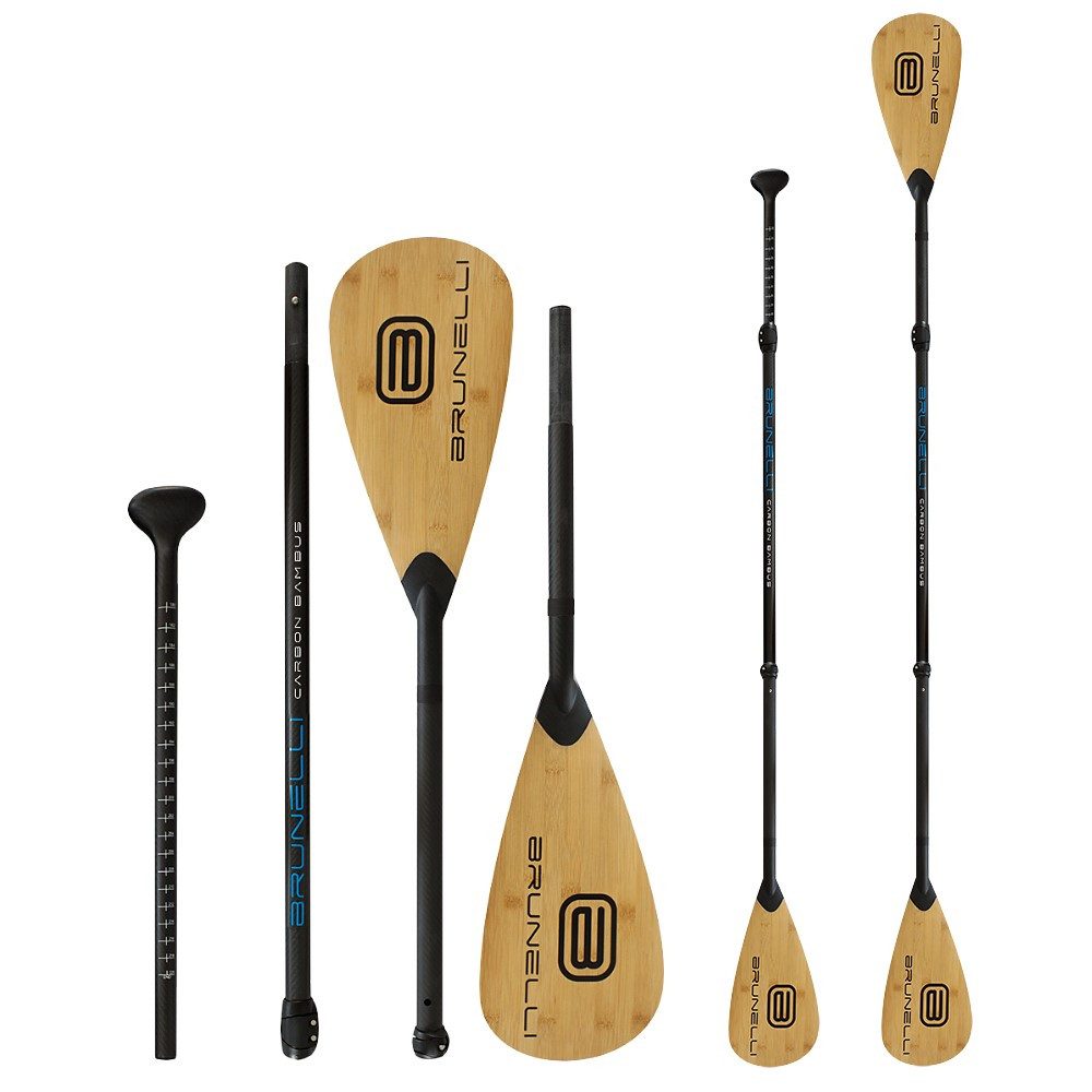 Brunelli SUP-Board BRUNELLI CARBON BAMBUS Kajak Dual Tech Paddle 2-in-1 SUP Paddel