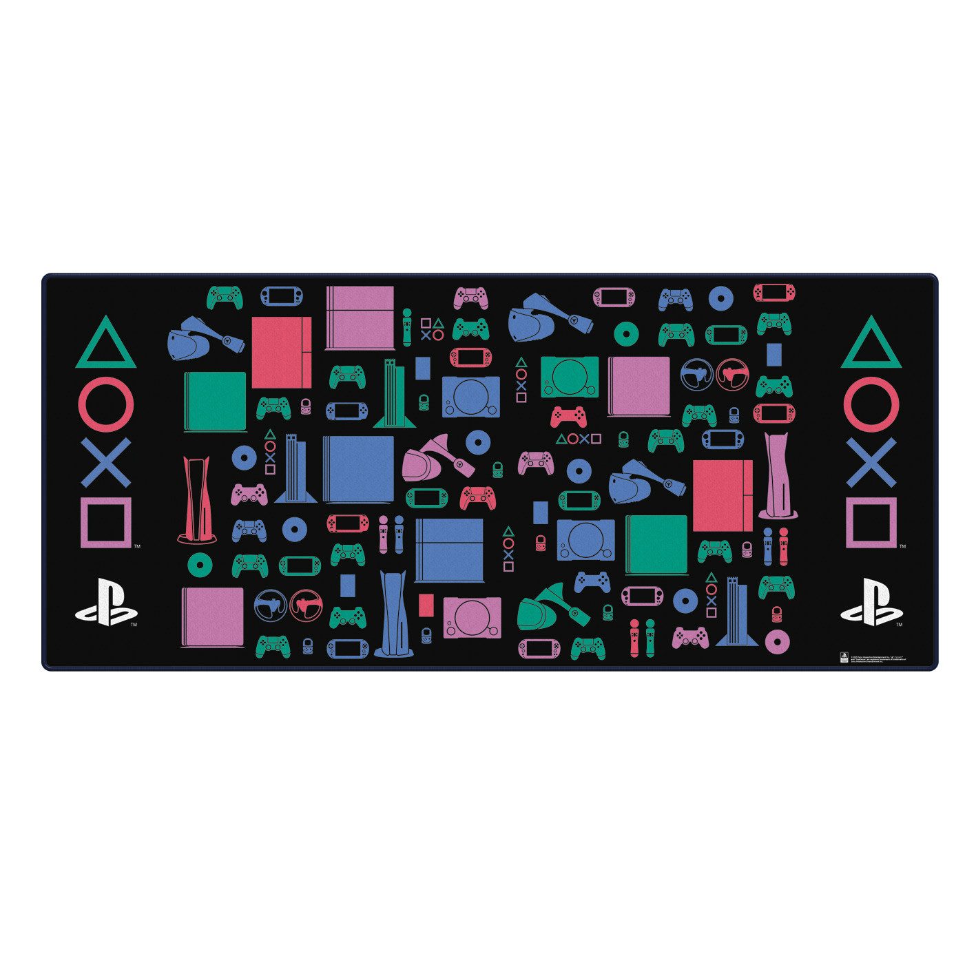 Mauspad Playstation Symbole - Gaming Mousepad Schreibtischunterlage