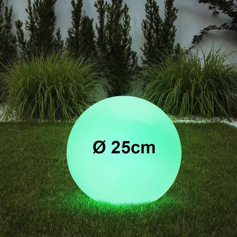 LED Gartenleuchte, Außen Kugel Stand Boden Steh Lampe Leuchte