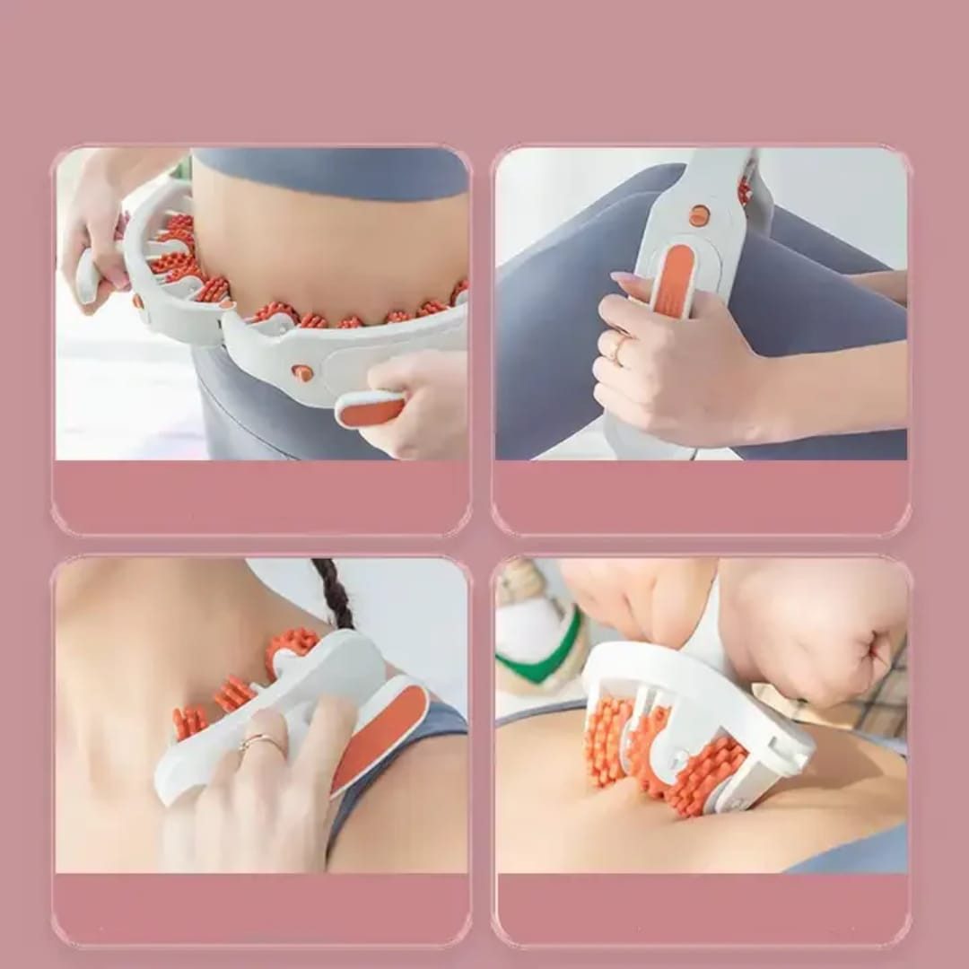 HOPS Massagegerät Manuelles Anti-Cellulite-Massagegerät mit abnehmbaren Griffen, Fördert Durchblutung & Hautstraffung, In 3 Farben erhältlich, Für Bauch, Beine, Gesäß, Arme & Nacken