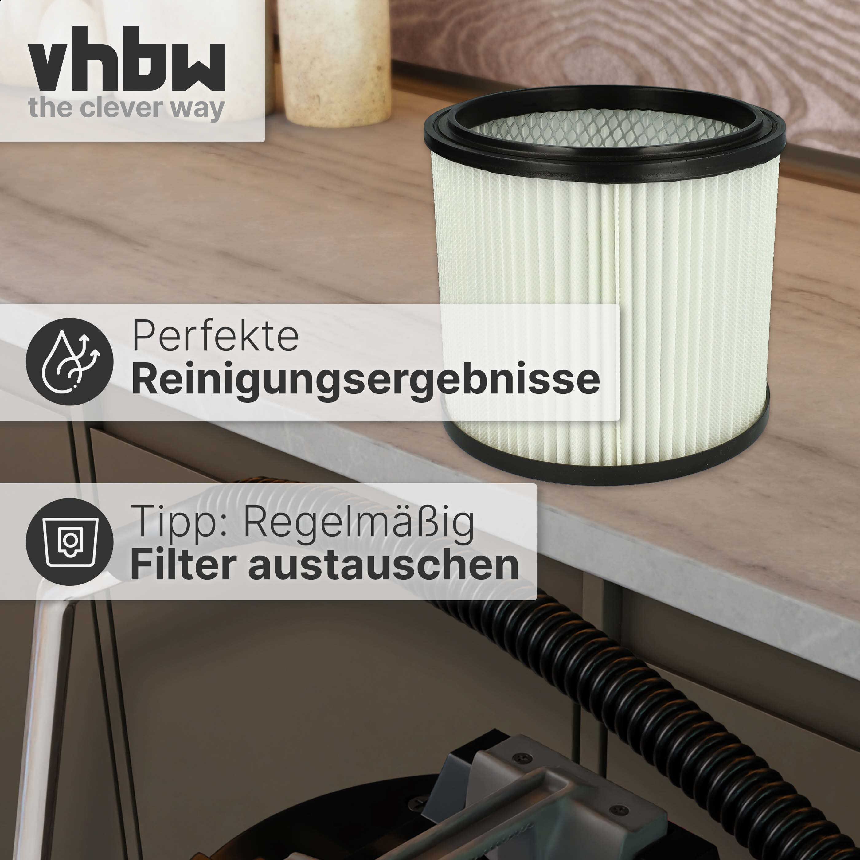 Vhbw Textilfilter 3er Set Für Aqua Vac Staubsauger - Waschbare Filterbeutel