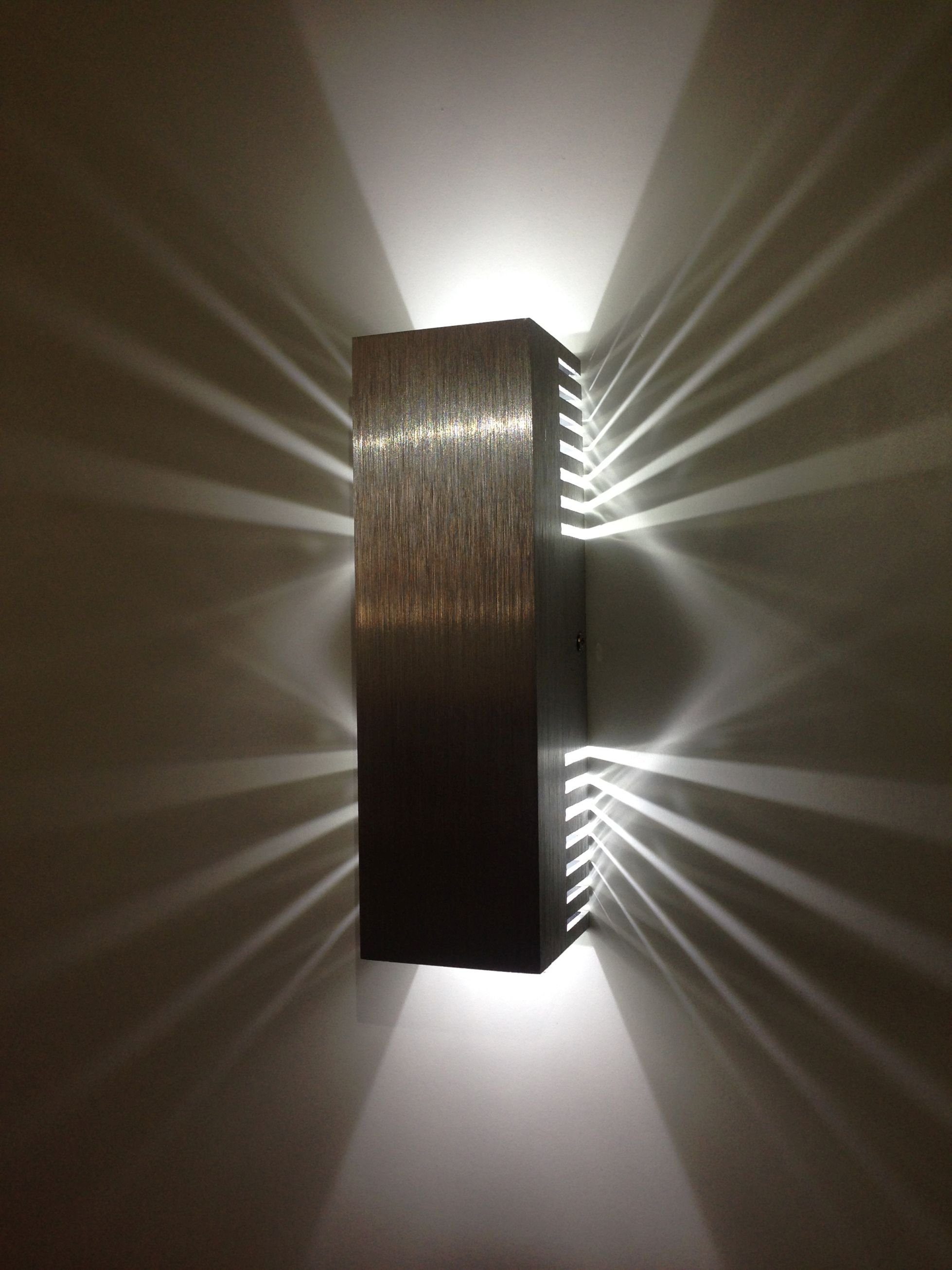 mit ShineLED, (4200 indirekte weiß, Lichtfarbe Licht integriert, LED LED weiß, Beleuchtung Weiß 6 Schatteneffekt, K), Watt, Wandleuchte dimmbar, Up SpiceLED & Down fest