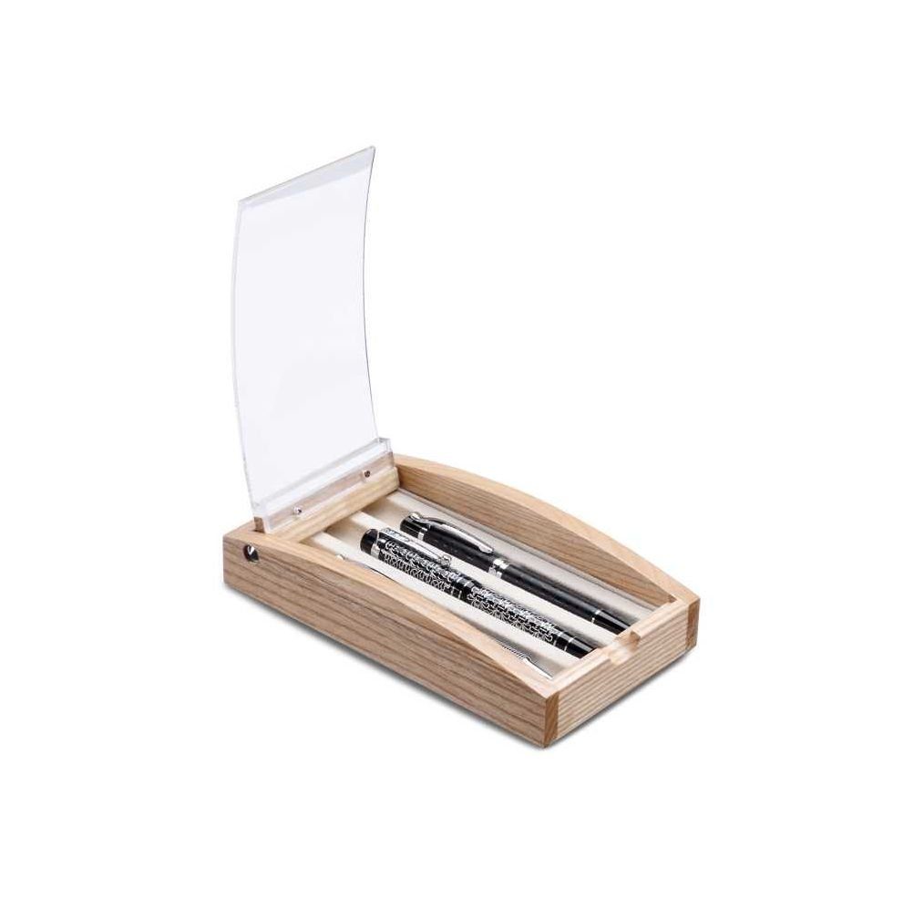 Ferocase Aufbewahrungsbox für Stifte – Edle Penbox für 3 Luxus-Schreibgeräte, exklusive, Sammelbox für Füller und Kugelschreiber, Modell FC973