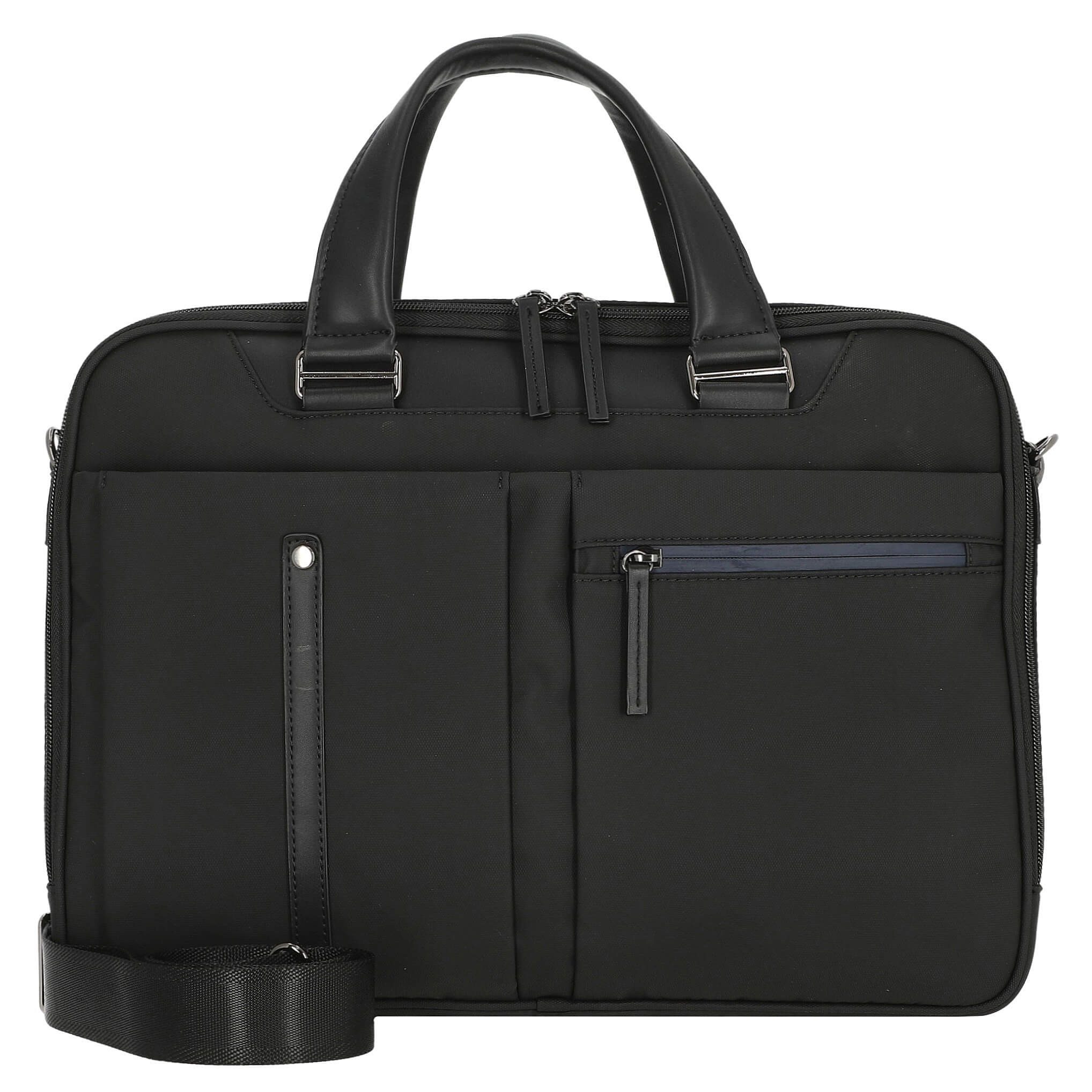 Aktentasche Business Line - Aktentasche 40 cm Leder (schwarz)