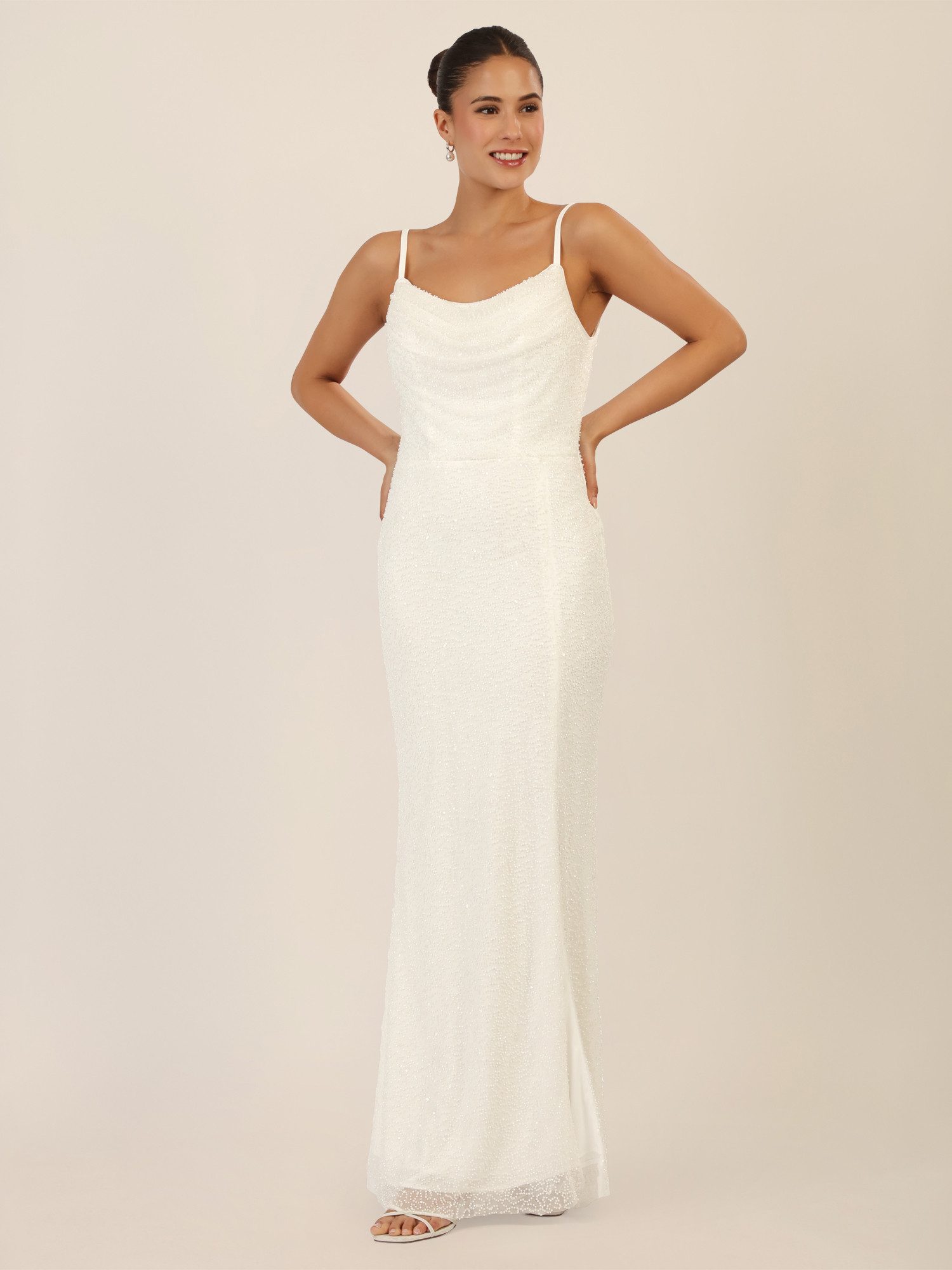 Apart Abendkleid mit Wasserfall-Ausschnitt günstig online kaufen