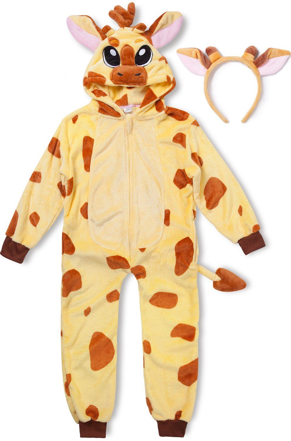 Corimori Jumpsuit Onesie Tierkostüme kuscheliges Jugendliche, Karneval, Fasching, Kostüm Kinder (2-tlg) Giraffe, Jungen, für Mädchen