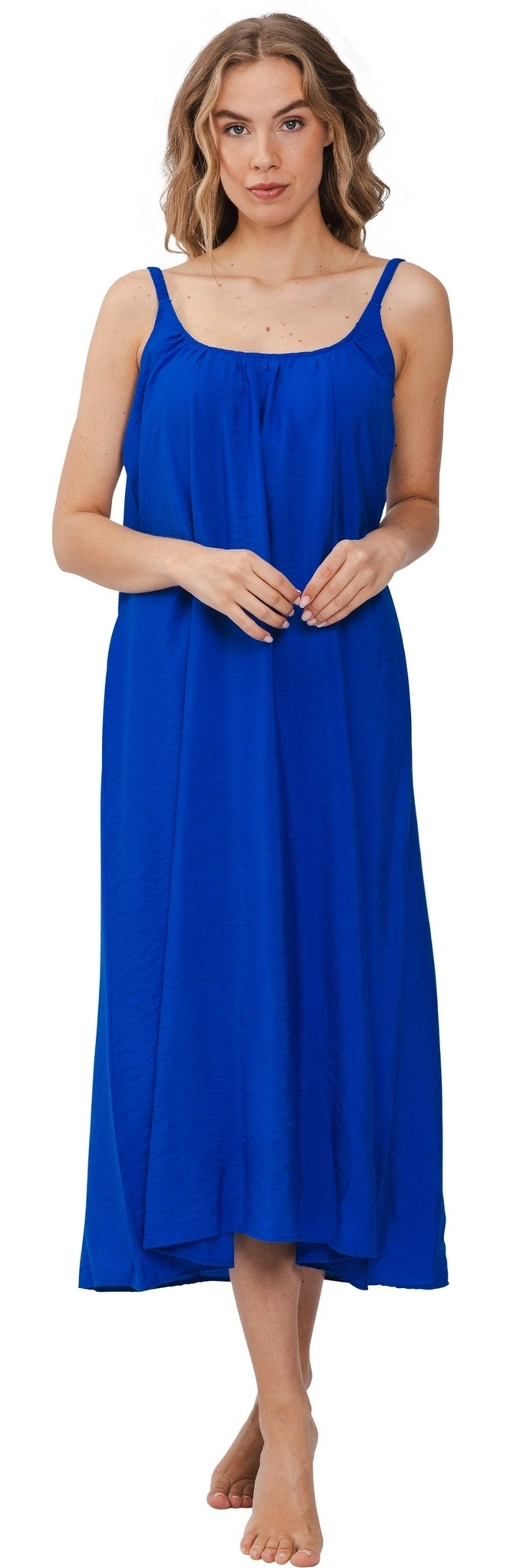 Pastunette Strandkleid Damen Kleid lang mit Spaghettiträger (1-tlg) Modisches Design