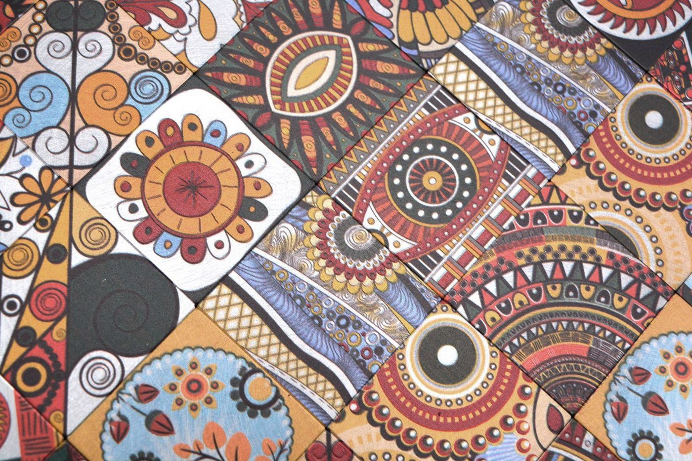 Thumbnail - Mosani Wandpaneel 10 Stk. Retro Fliesen Selbstklebend Wandfliesen DIY, BxL: 35,00x35,00 cm, (Set 10-teilig, 0,94m) Dekor...