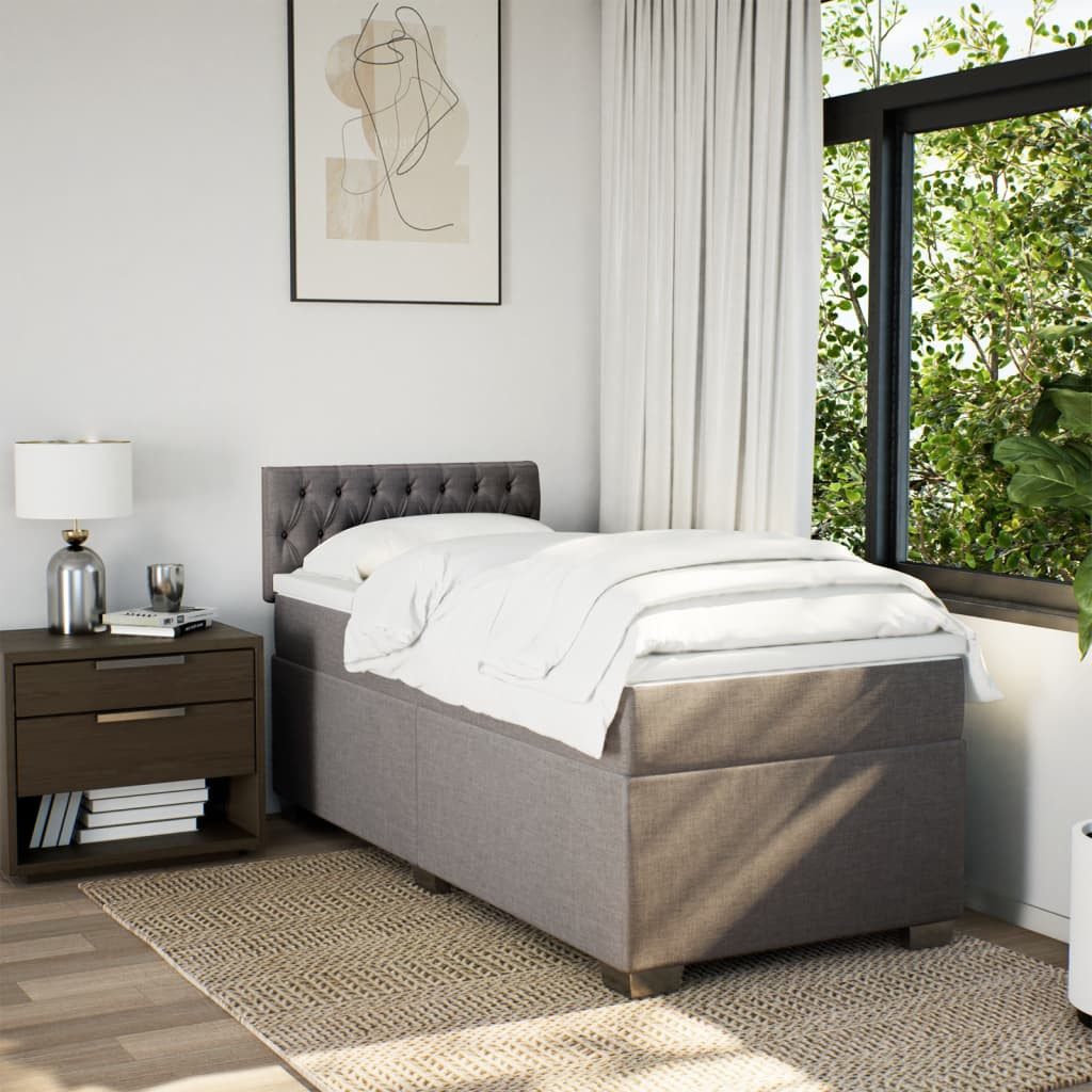 vidaXL Bett Boxspringbett mit Matratze Taupe günstig online kaufen