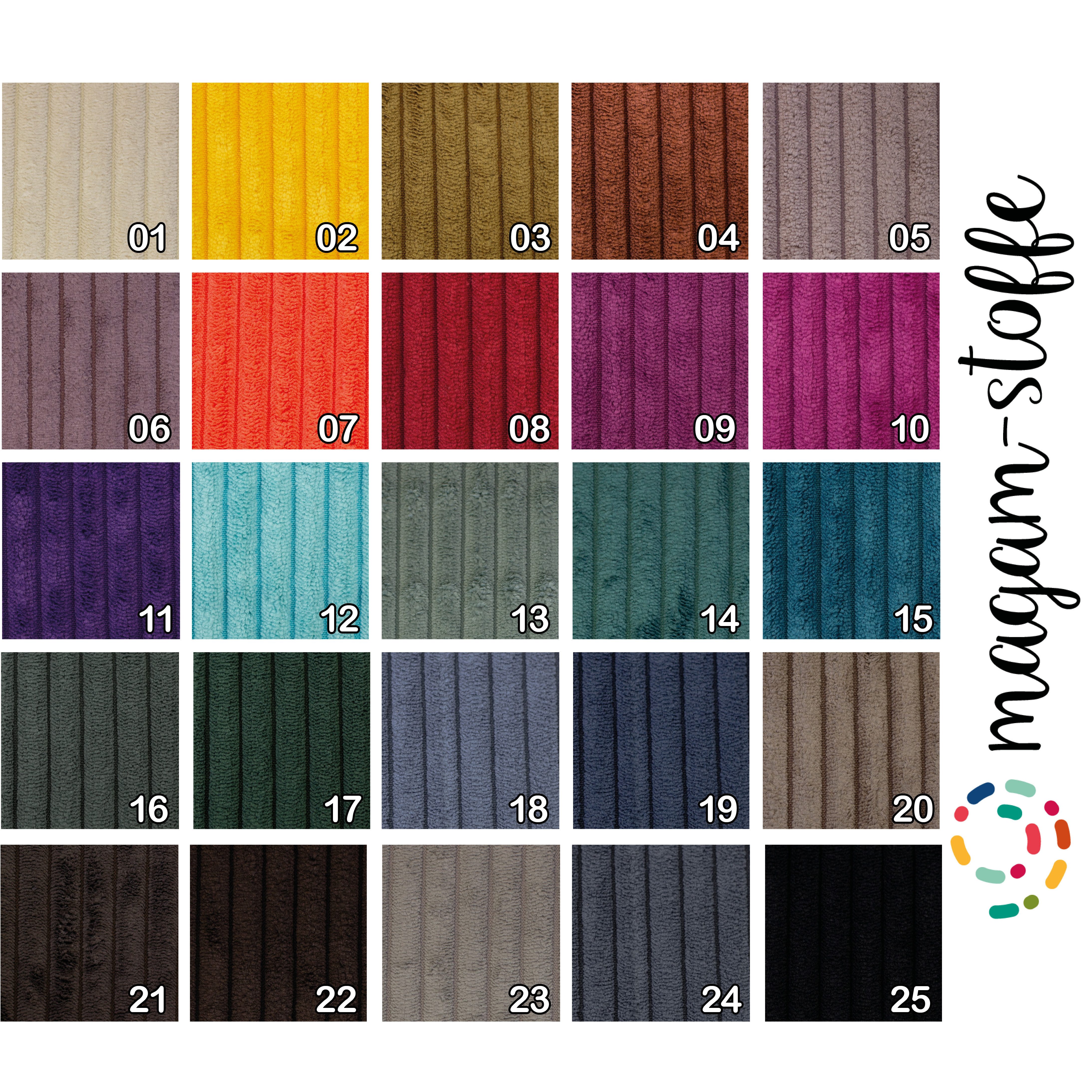 MAGAM-Stoffe Stoff "Wien", Samtcord Deko Polster Taschen Kleidung Breitcord Meterware ab 50cm