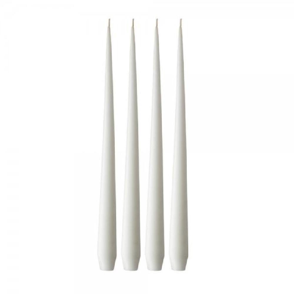 ester & erik Tafelkerze Spitzkerze Taper Candle Pur White (4-teilig)