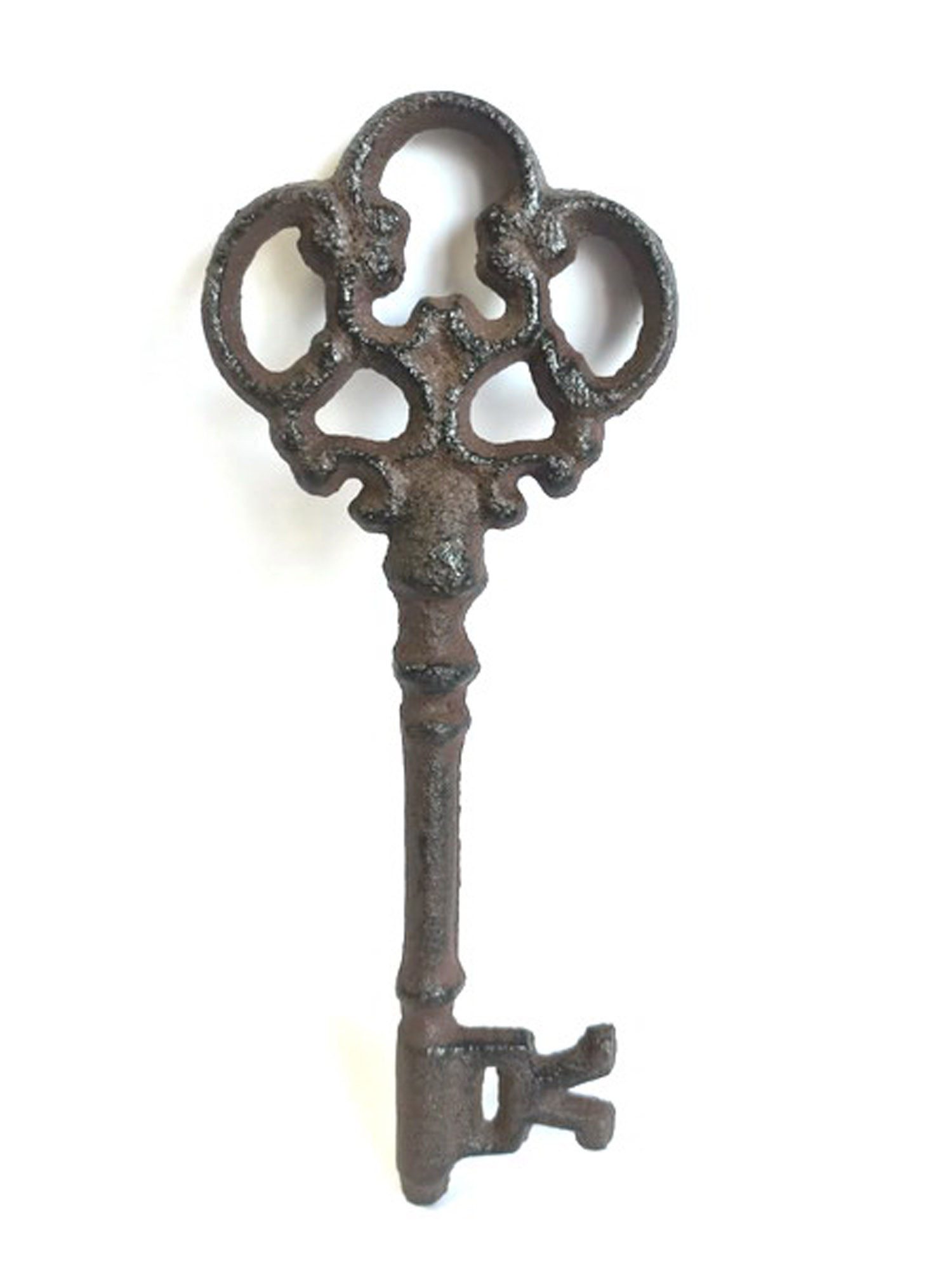 B&S Dekoobjekt Nostalgischer Dekoschlüssel aus Gusseisen antik braun 15 cm