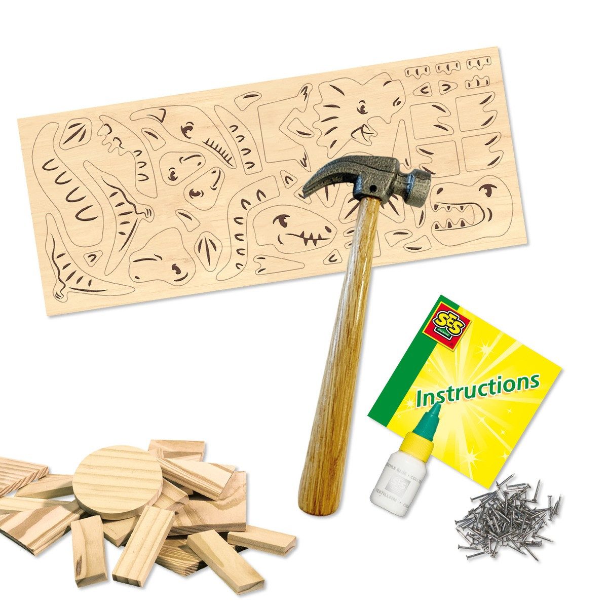 SES Creative Spiel SES CREATIVE Holzarbeitsset Dinosaurier