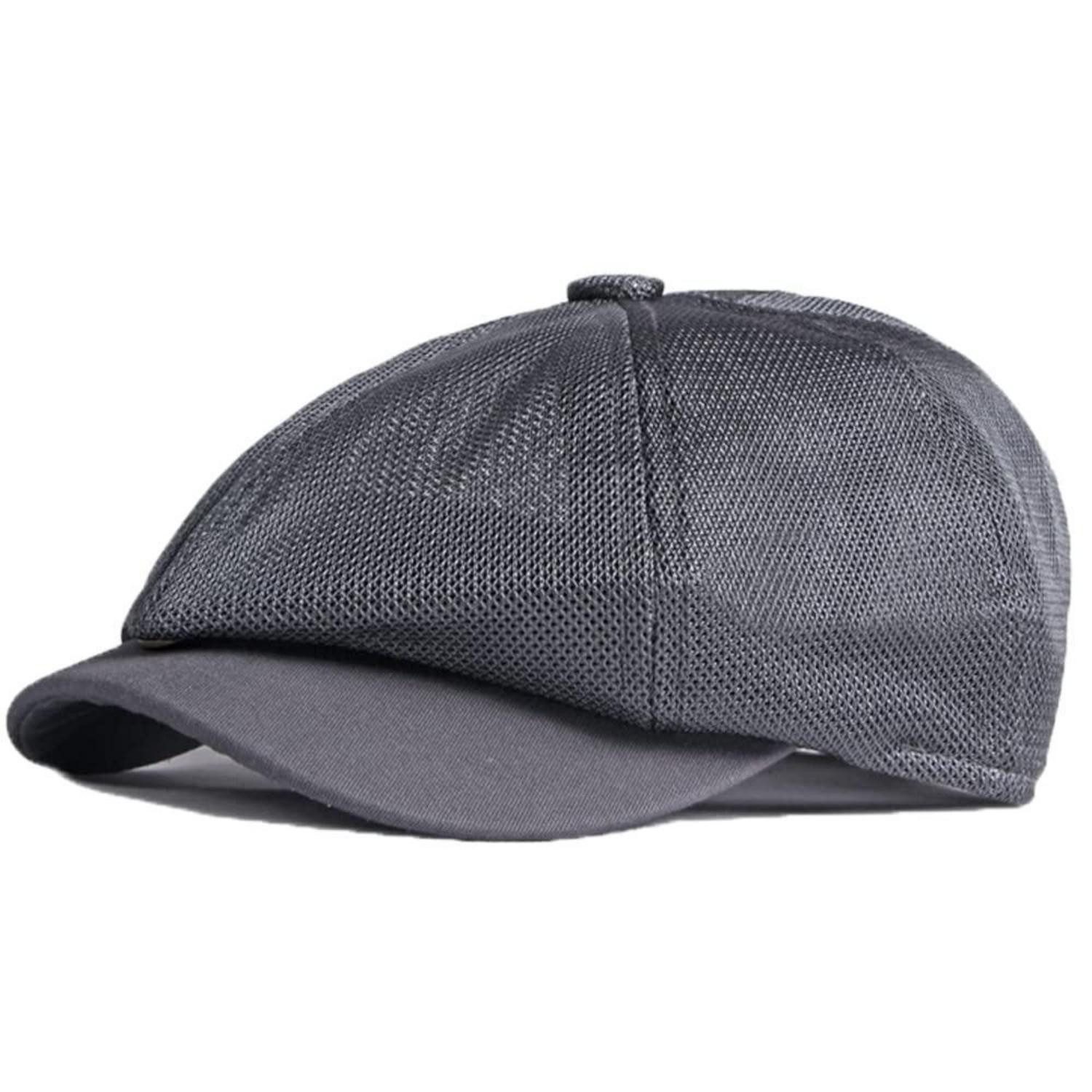 LuxusKollektion Schiebermütze Schiebermütze Herren Damen Flatcap Einheitsgröße 1 Dunkelgrau