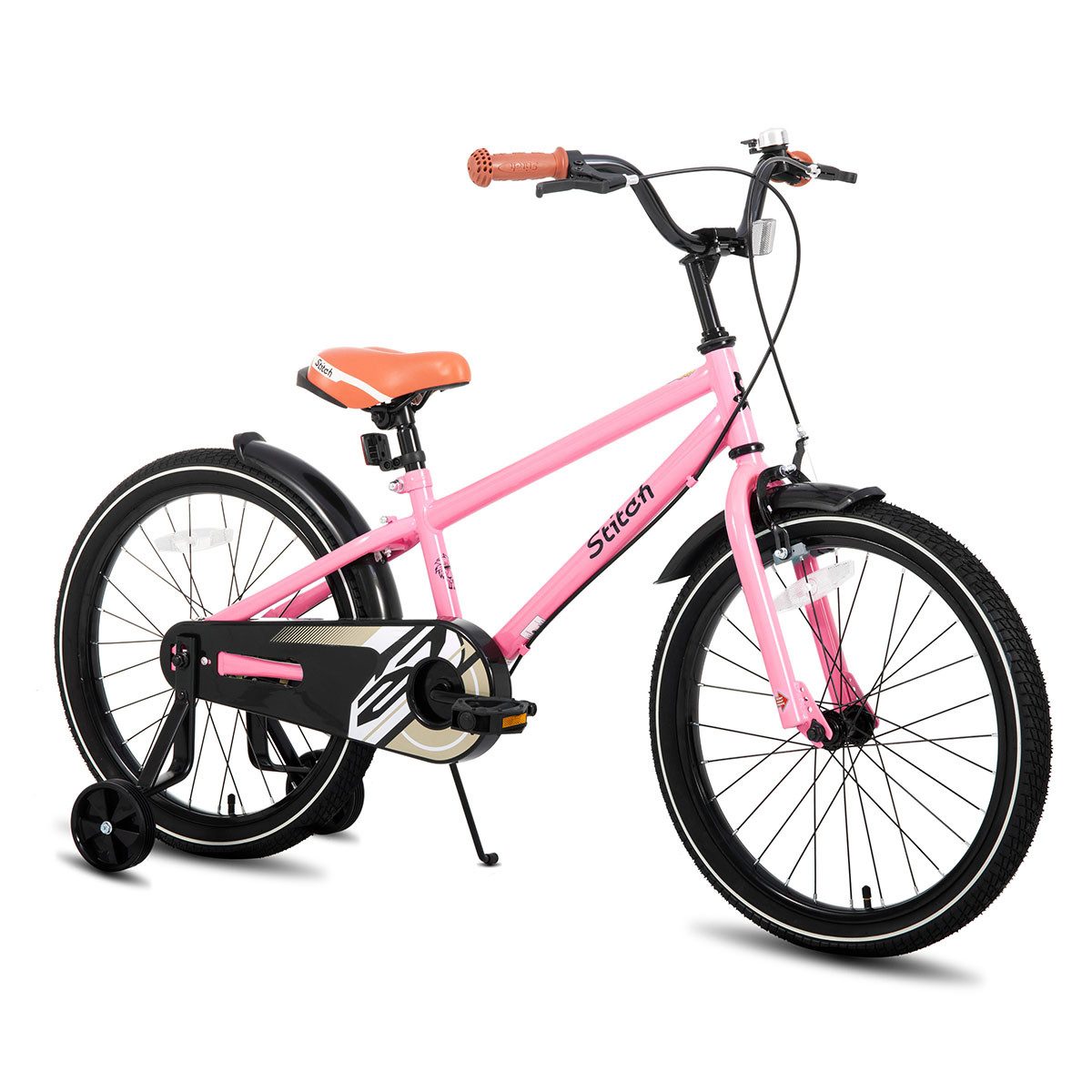 JOYSTAR Kinderfahrrad Totem 12/14/16/18/20 Zoll Kinderfahrrad für 3-13 jährige Jungen, mit Stützräder, Kotflügel, Front and rear dual brakes, Reflektorplatte