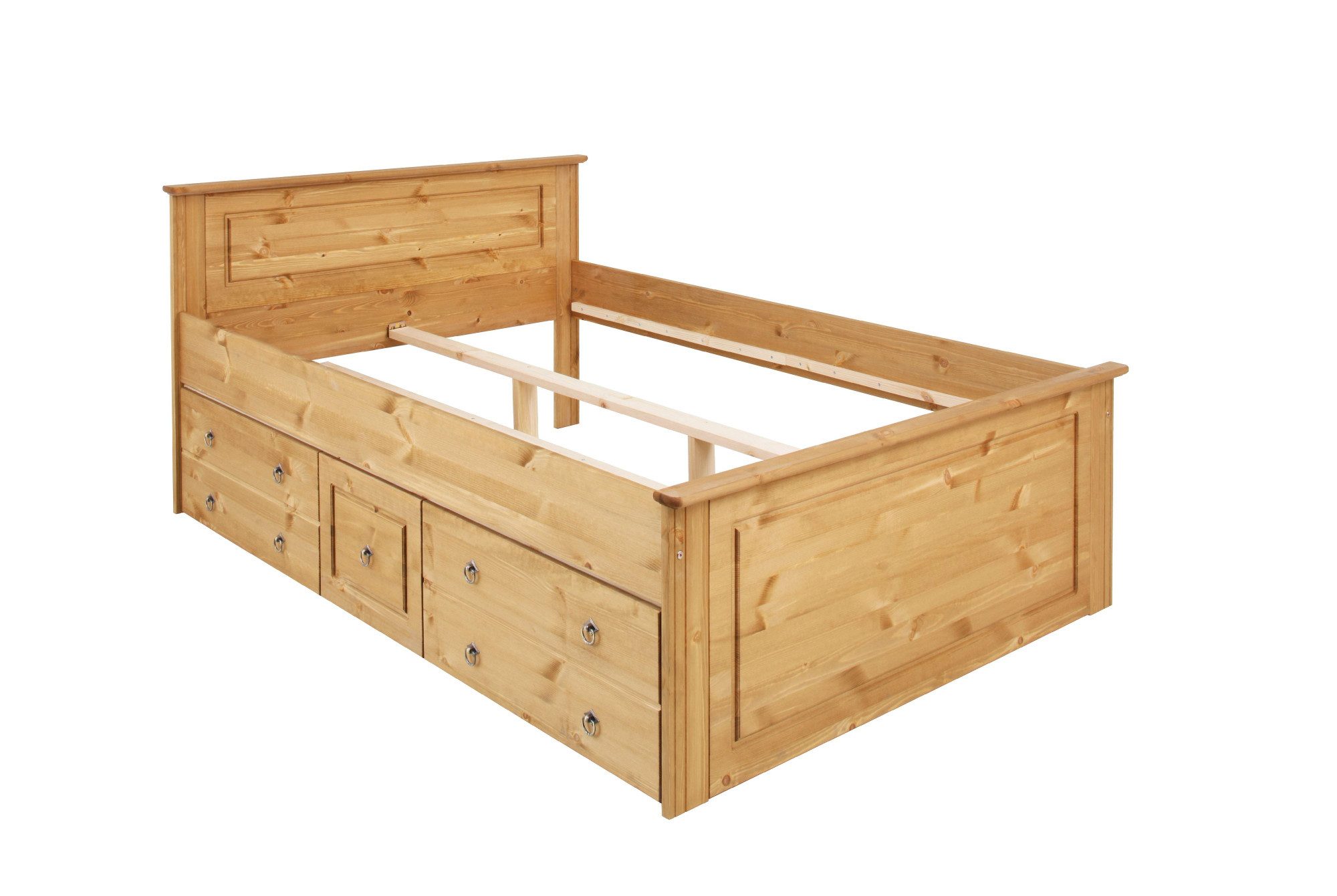OTTO home Massivholzbett Hugo, FSC® zertifiziert, Landhausstil, zeitlos und edel (auch als Super Sparset inklusive Schubkästen), Stauraumbett, extra belastbar,  – Bild 4 von 5
