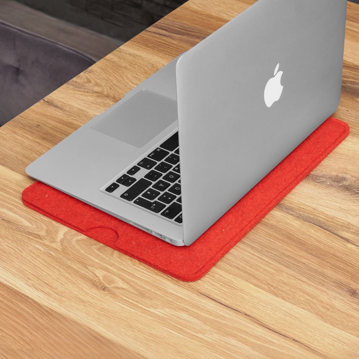 Rot Hülle für 13" Pro (M1,M2)/Air Schurwolle, 13" Filz, in Handmade MacBook Laptoptasche 100% CoverKingz Made Apple (M1) Germany