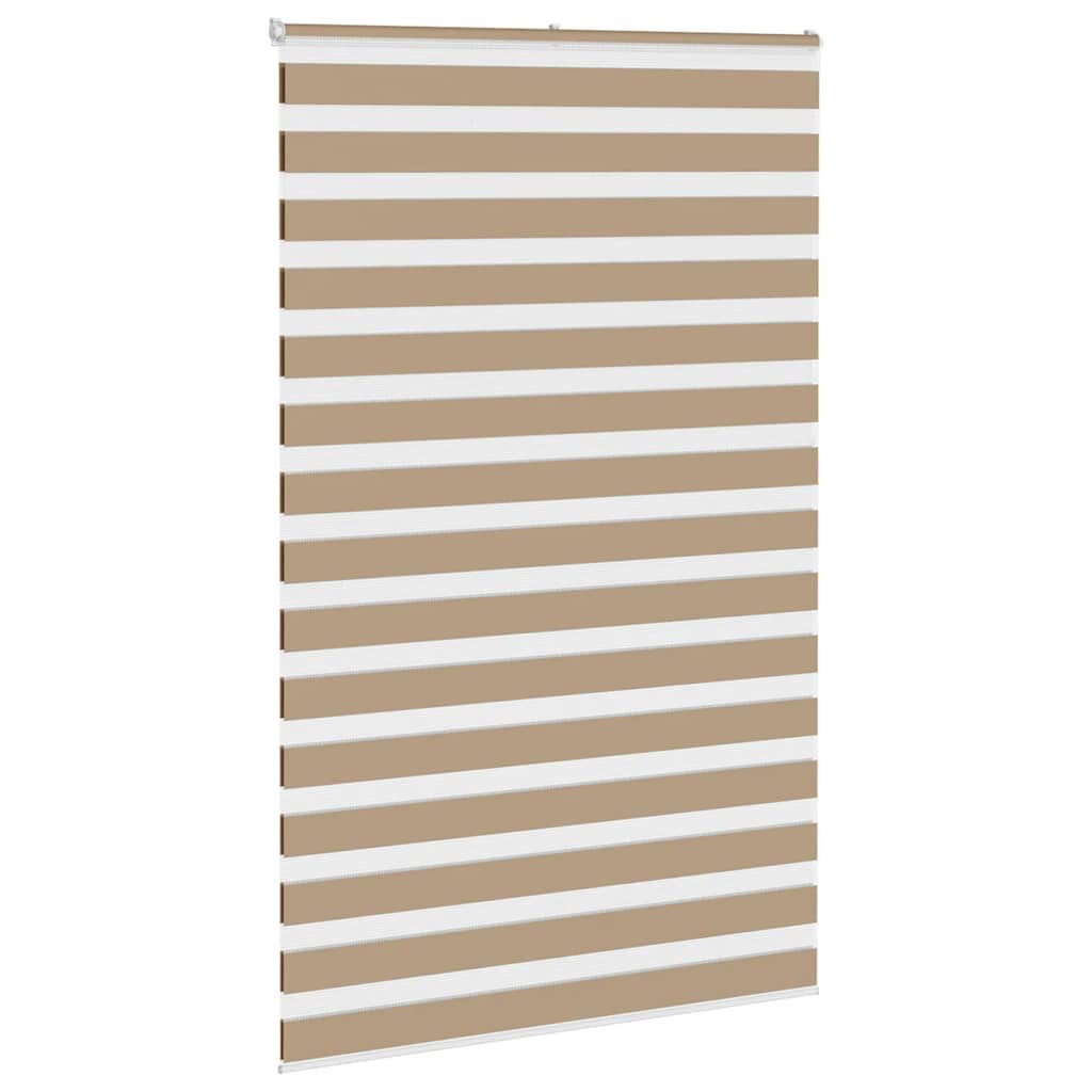 Rollo Doppelrollo Sandbraun 145x200 cm Stoffbreite 140,9 cm Polyester, vidaXL