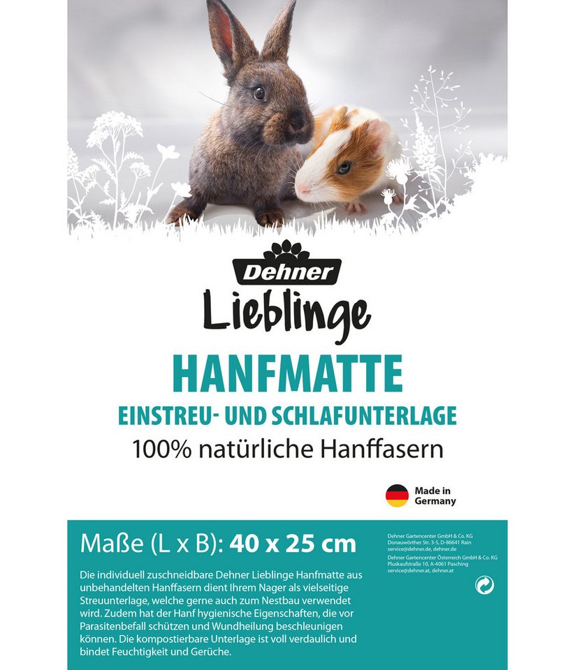 Thumbnail - Dehner Kleintierhaus Hanfmatte für Nager, 100 x 40 cm, Nagerteppich aus 100 % Hanffasern