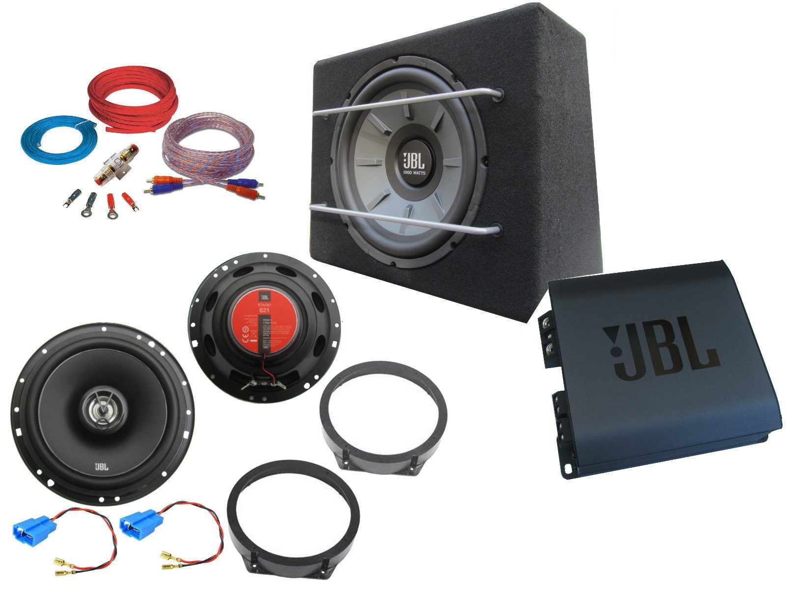 DSX JBL Set für BMW Mini R50 R53 Lautsprecher Subwoofer Verstärker Kabel Auto-Lautsprecher (1455 W)