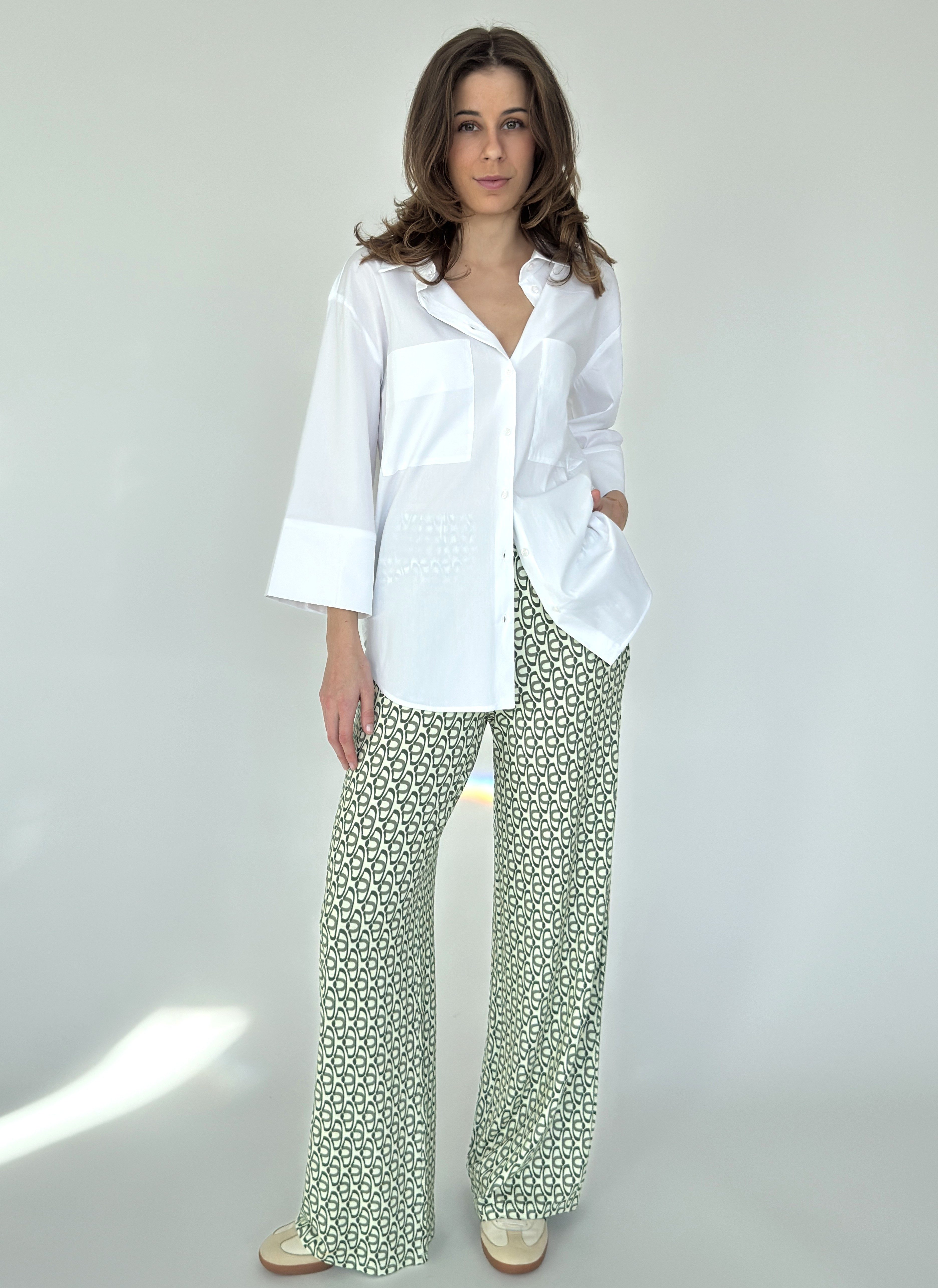 Zuckerwatte Stretch-Hose Printhose mit weitem Bein günstig online kaufen