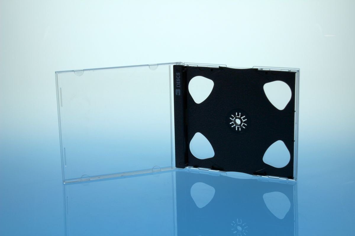 Livepac Office CD-Hülle 5 CD Jewelcases / 3er 3fach CD Hüllen / black