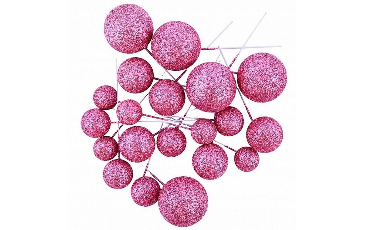 Festivalartikel Топпер для торта Tortendekoration Kugeln am Stiel Gold Topper Ball goldenen Kugeln