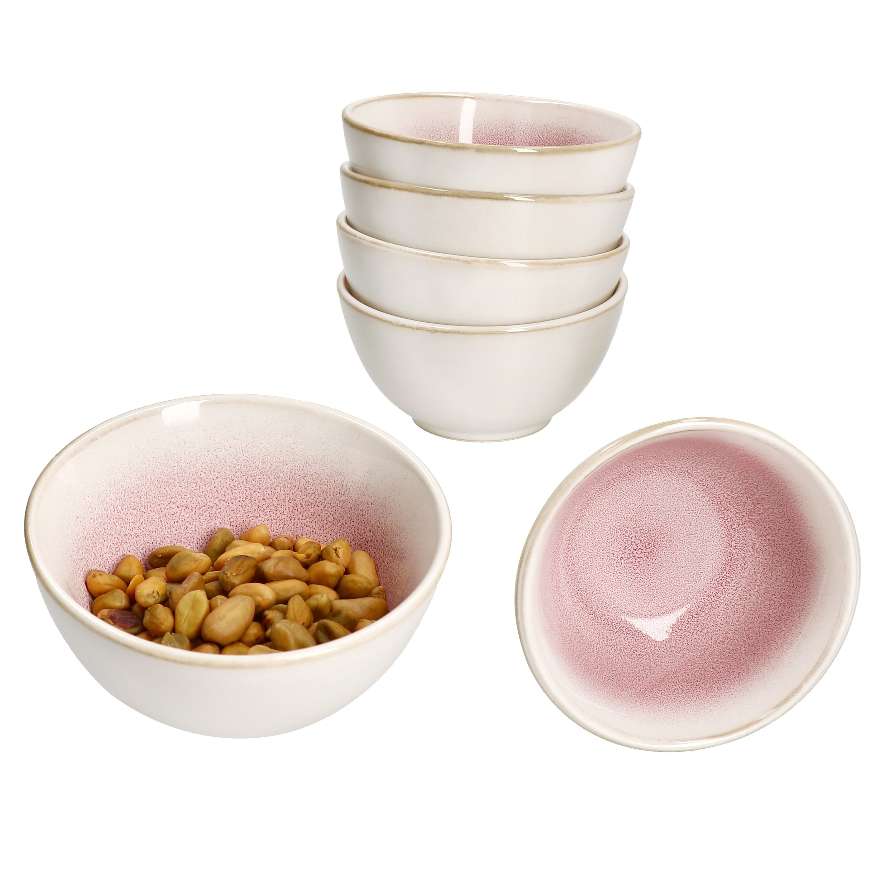 Dessertschale 6er Set Reactive Glaze Paris Schale 150ml Pink Schälchen Dessert